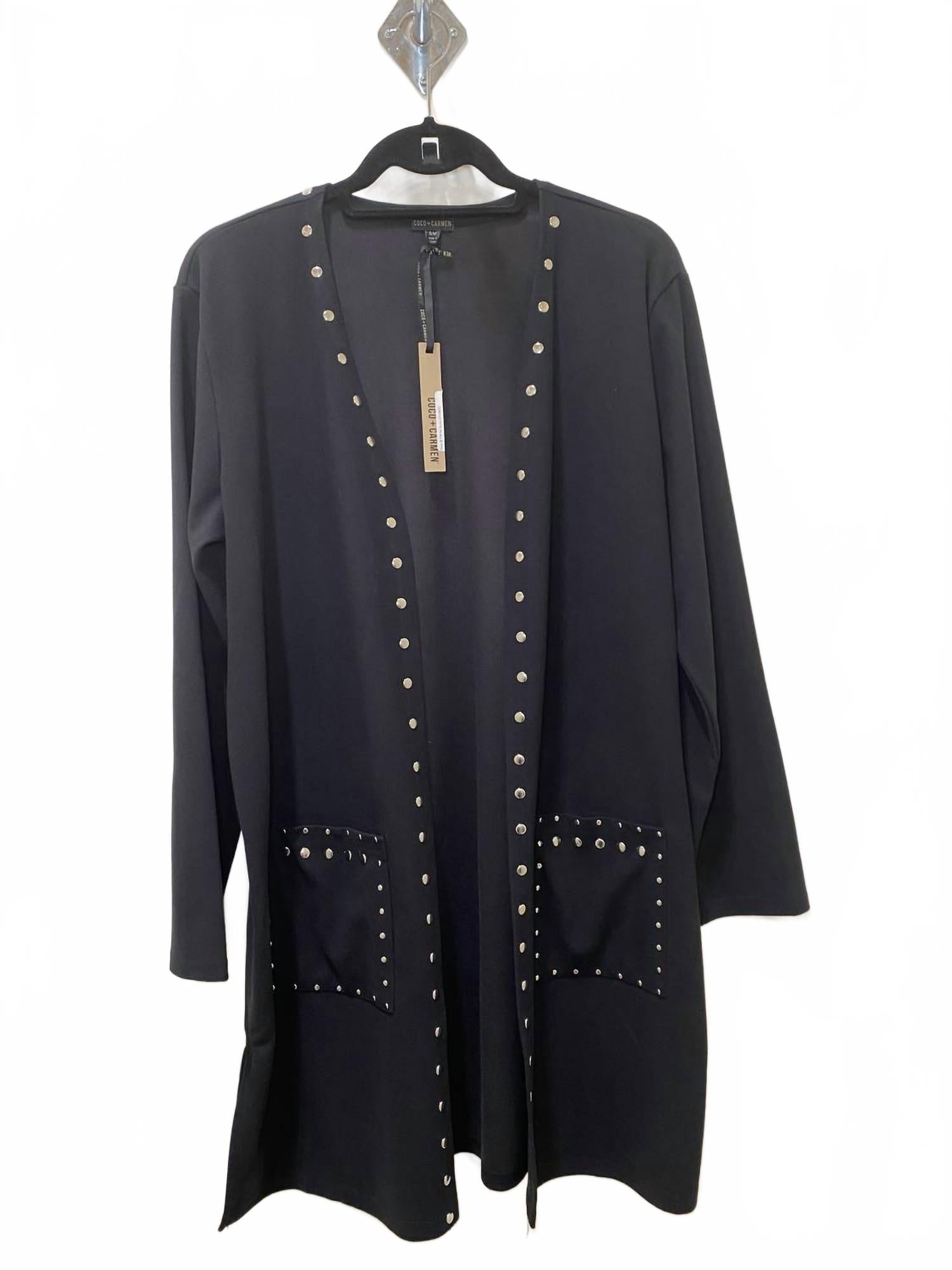 Aubree Long Cardigan In Black