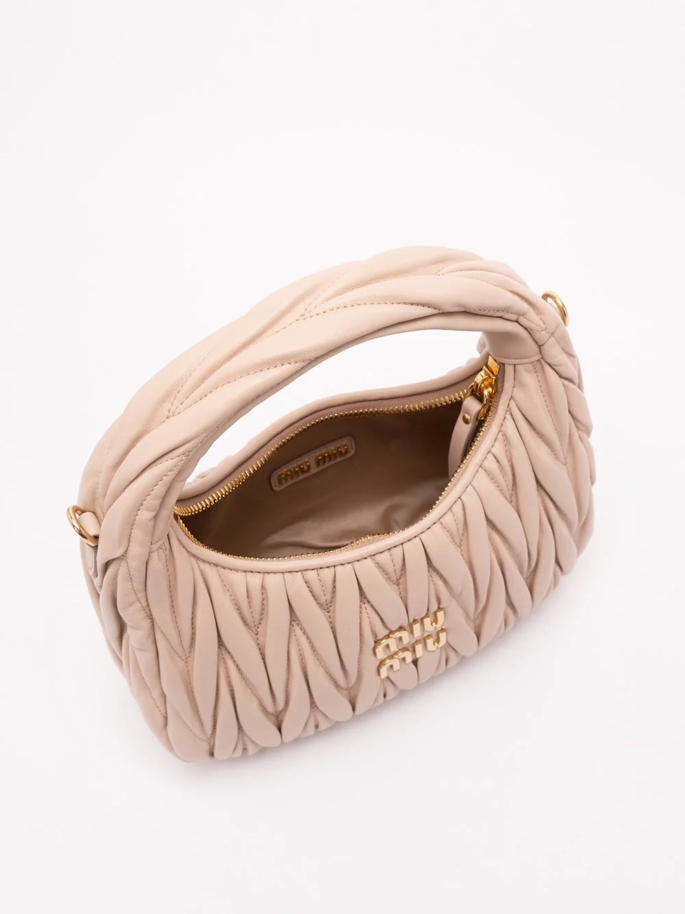 Miu Miu Women `Wander` Matelassé Leather Hobo Bag