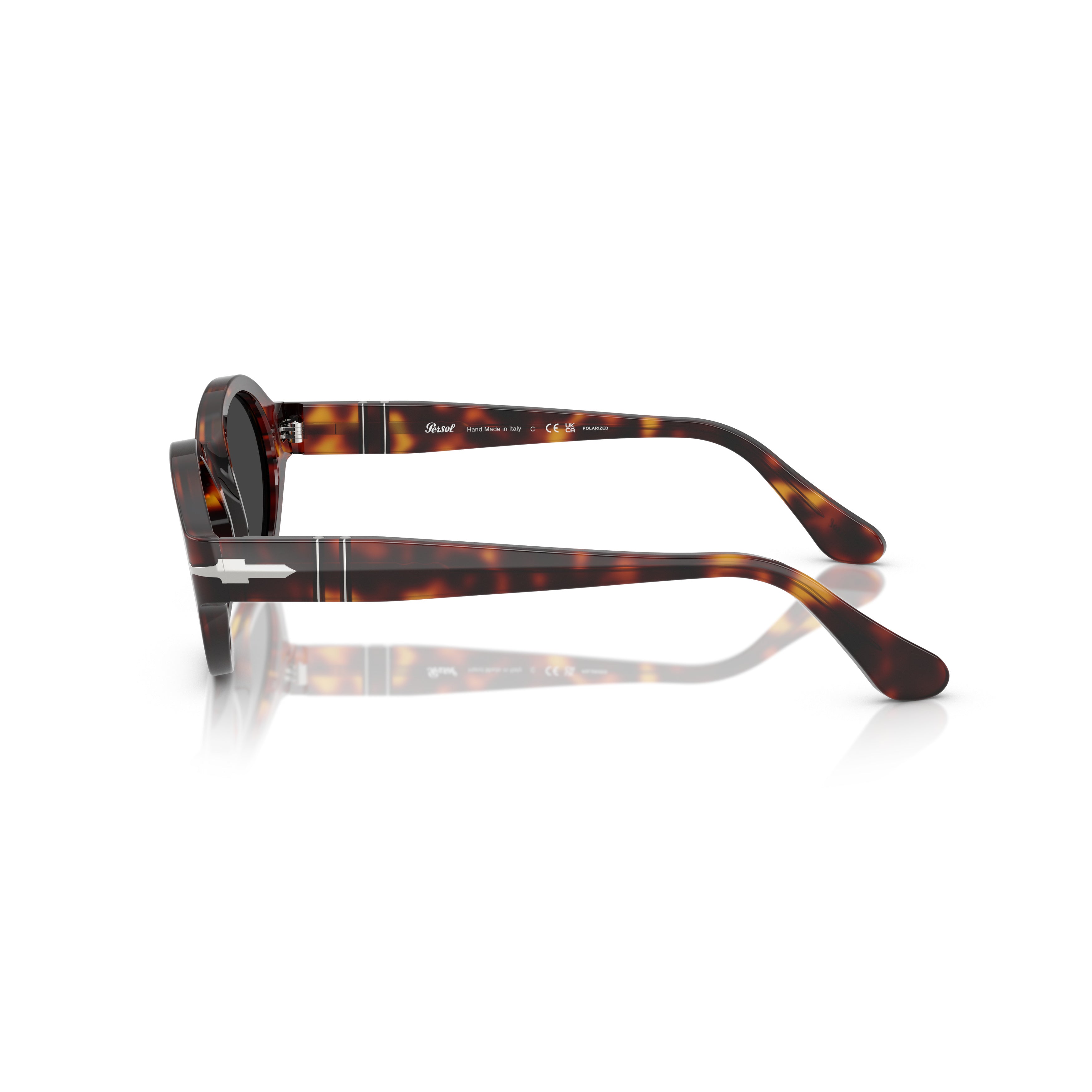 0Po3378S Oval Tortoiseshell Acetate Sunglasses