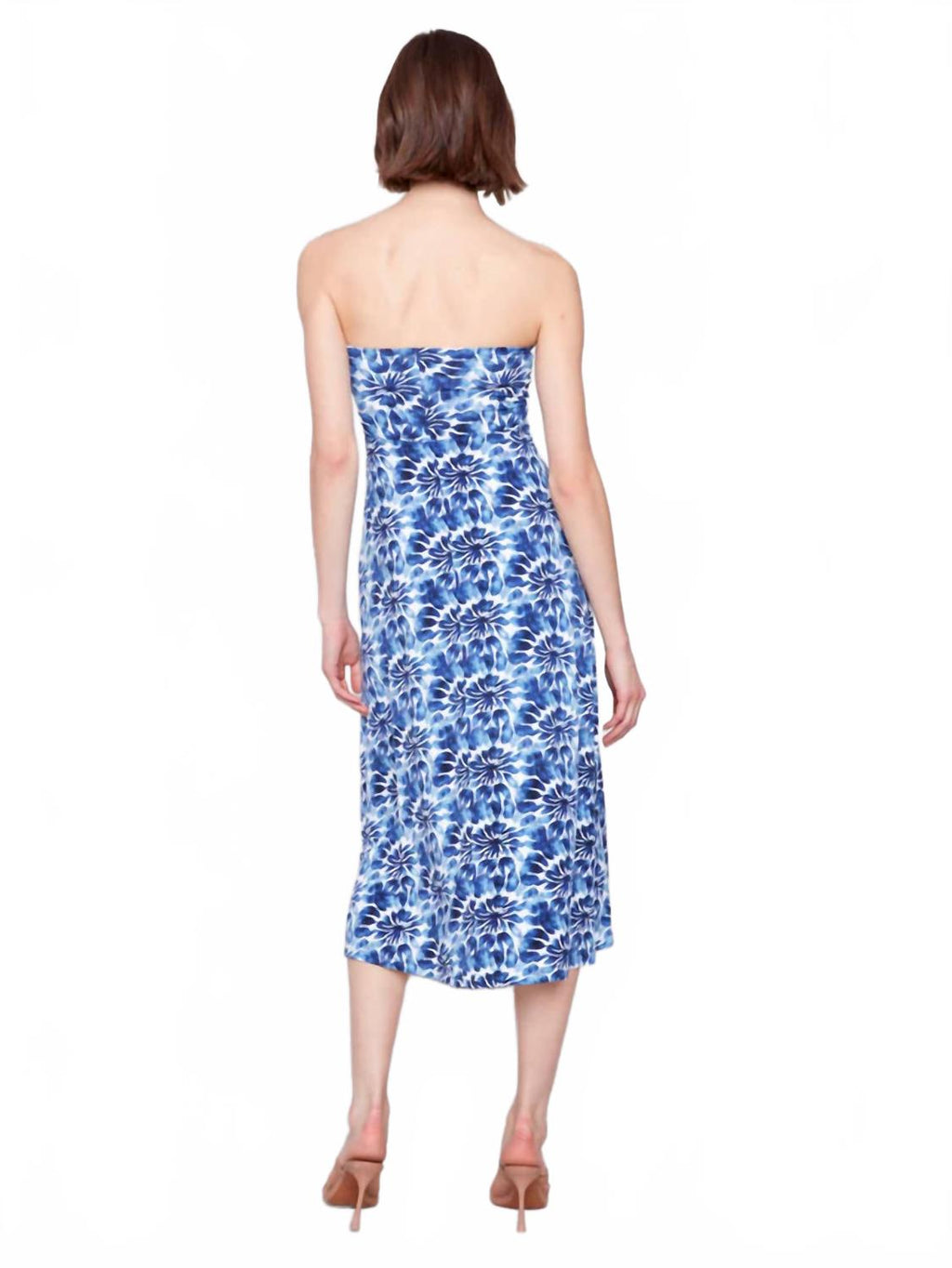 Removable Straps Two Way Midi Skirt And Dress In Lily Print