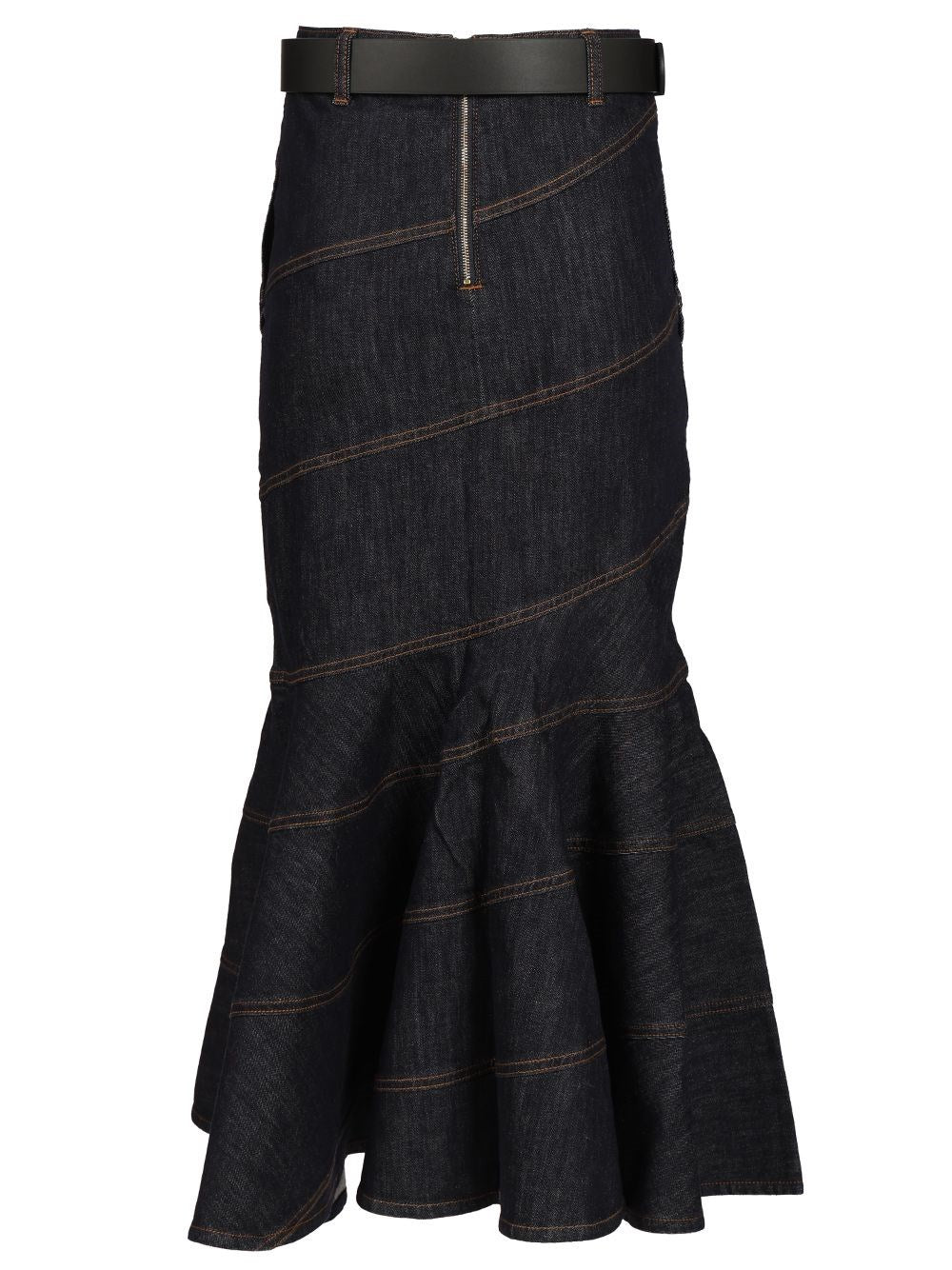 Self-Portrait Women Midi Skirt With Belt