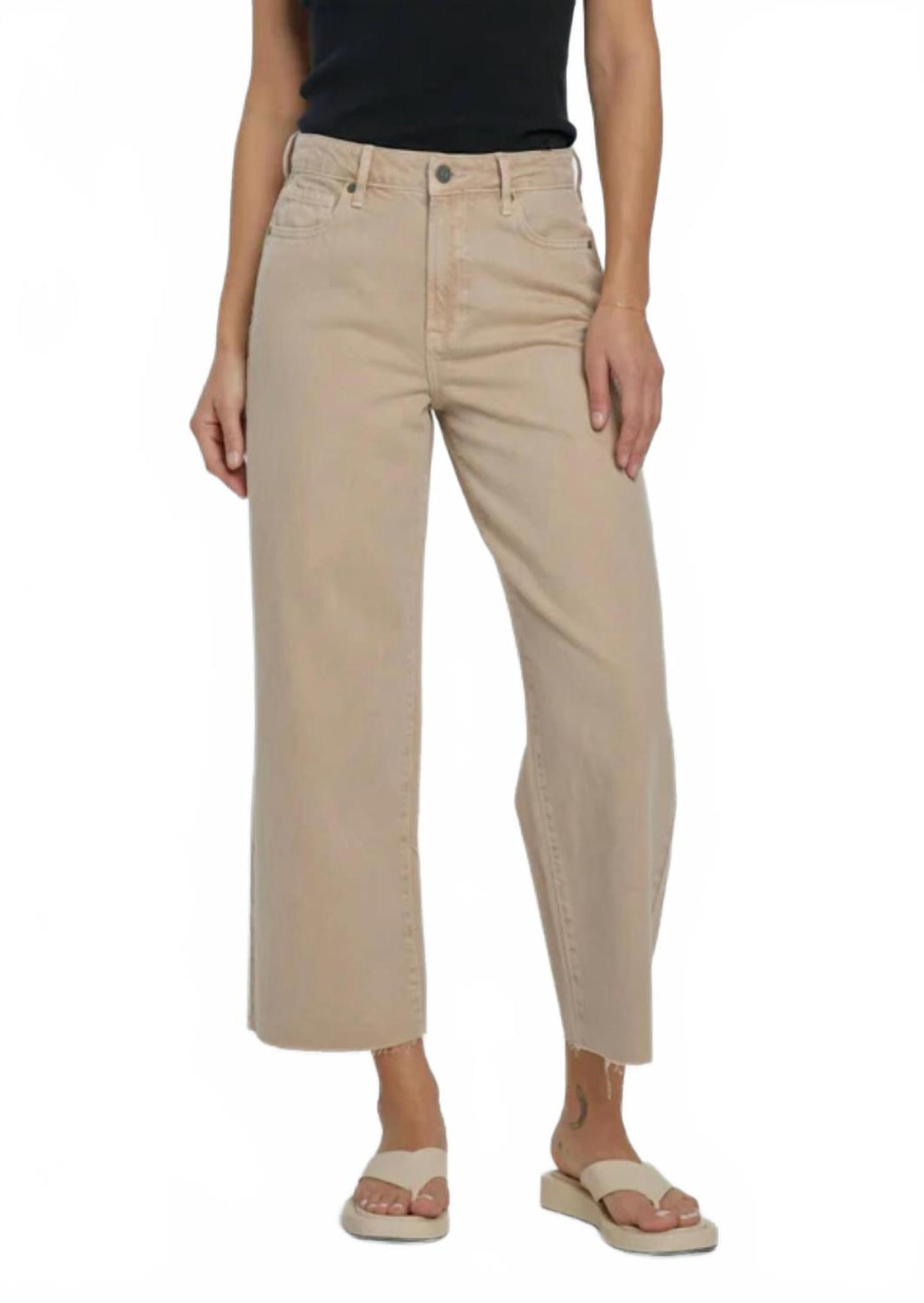 Women's Nori High Waist Wide Leg Pant In Khaki