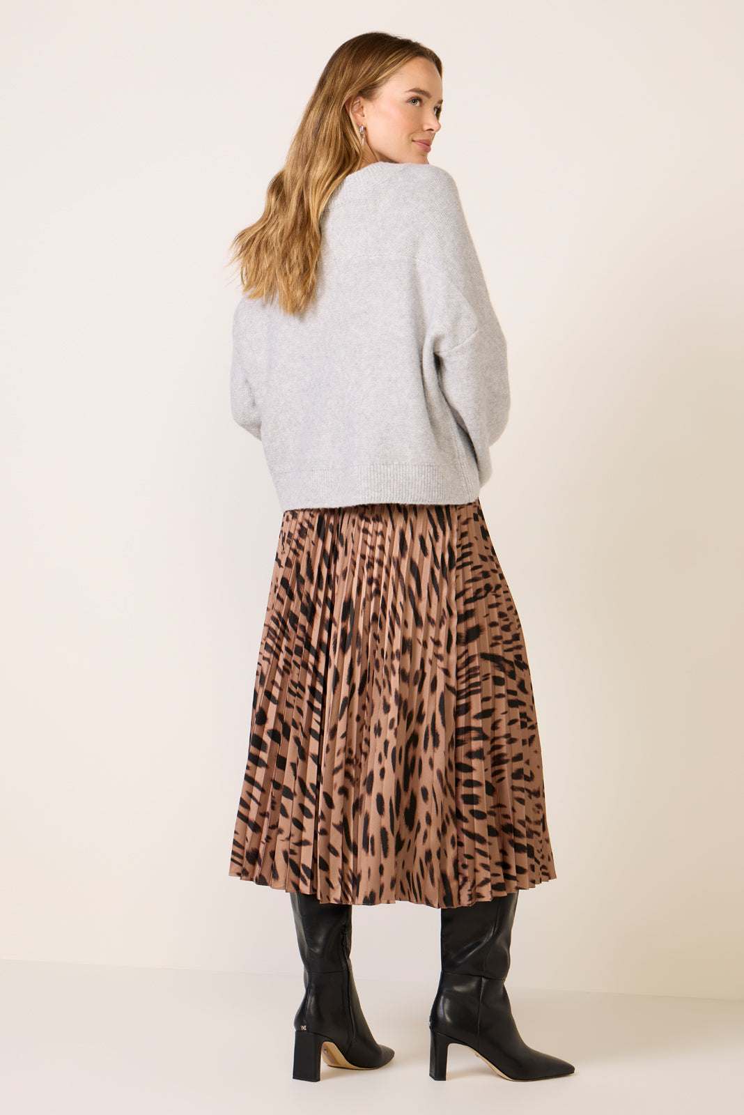 Women's Nostalgia Pleated Midi Skirt
