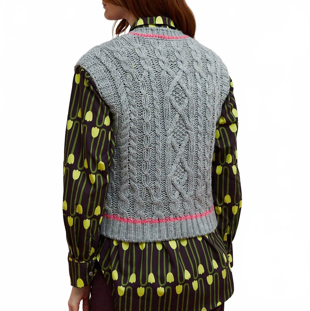 Knit Vest In Nest Gris