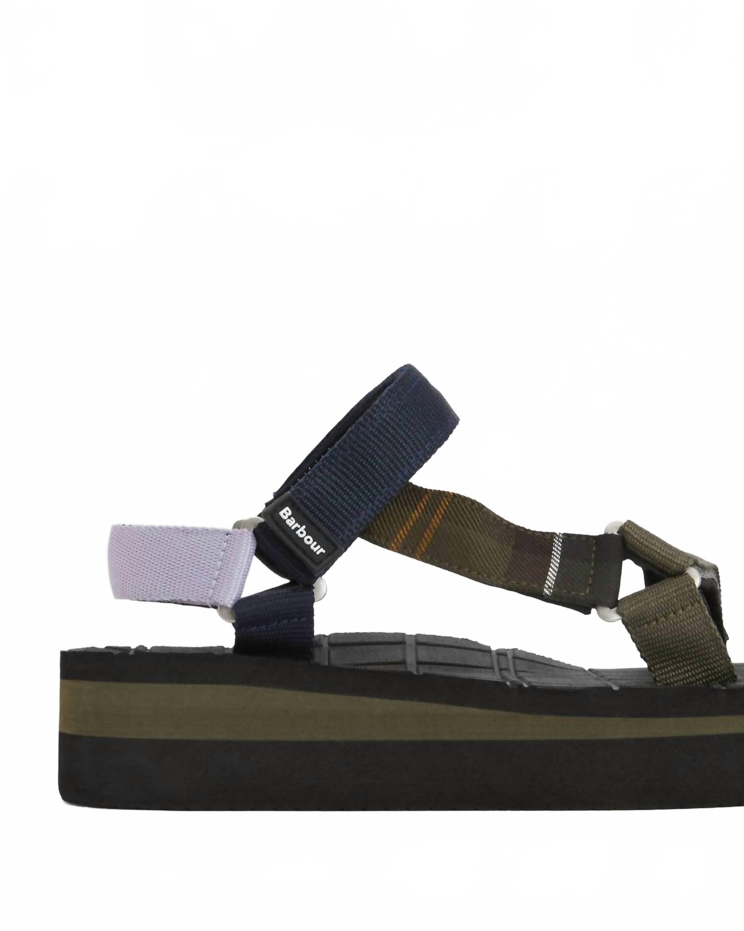Women's Mila Sandal In Olive/navy/classic Tartan