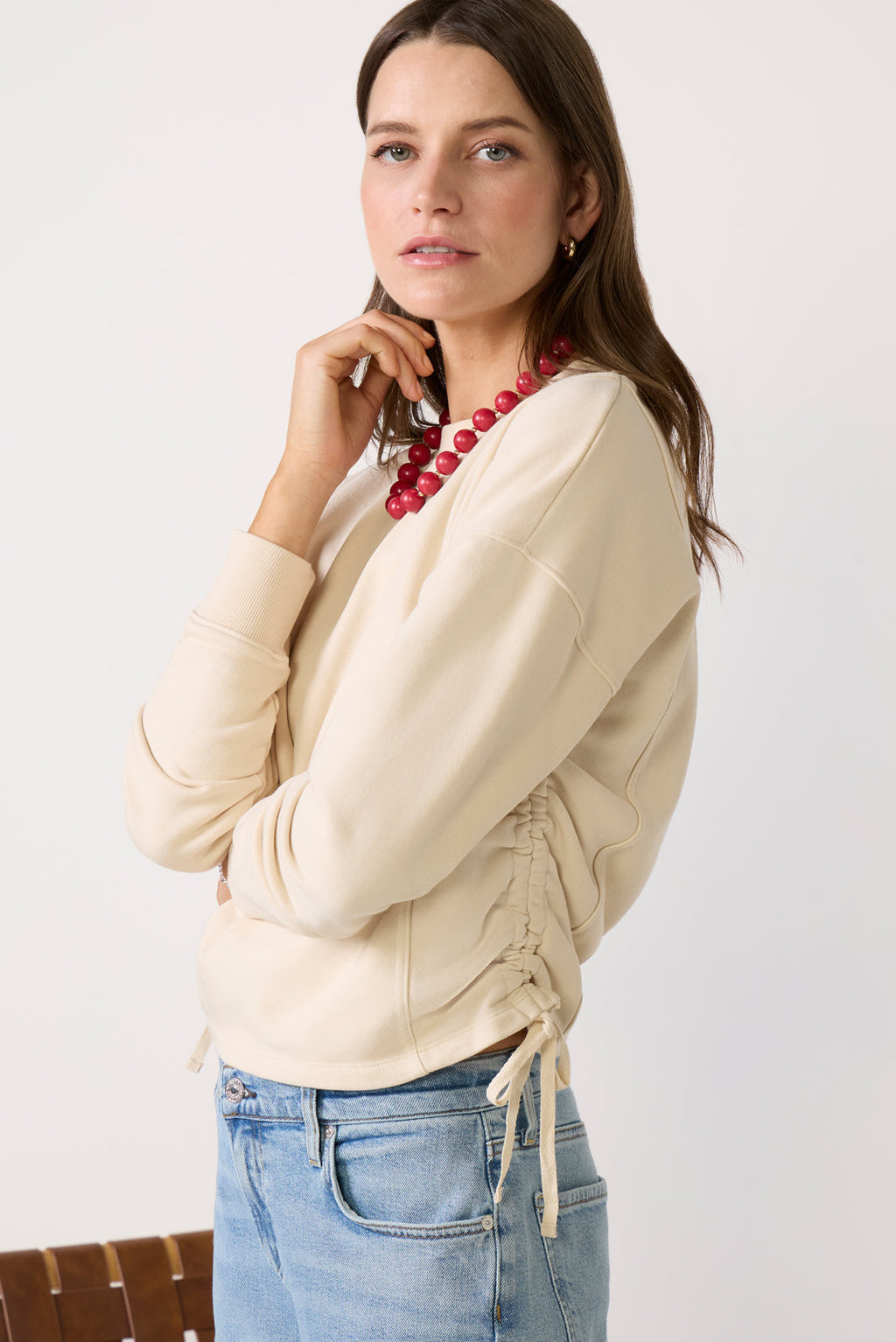 Women's Dara Side Ruched Sweatshirt