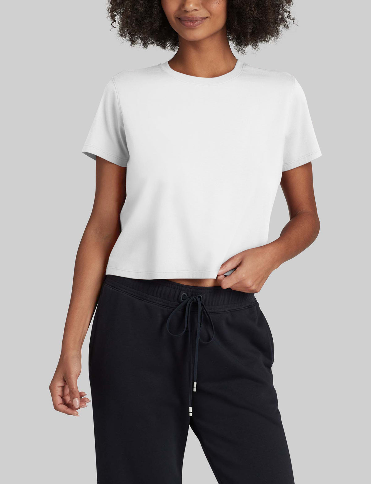 Women's Second Skin Not-Too-Cropped Crew Neck T-Shirt