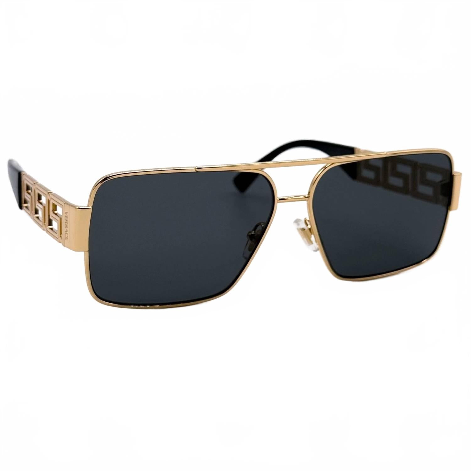 Women's Rectangle Sunglasses In Black Gold