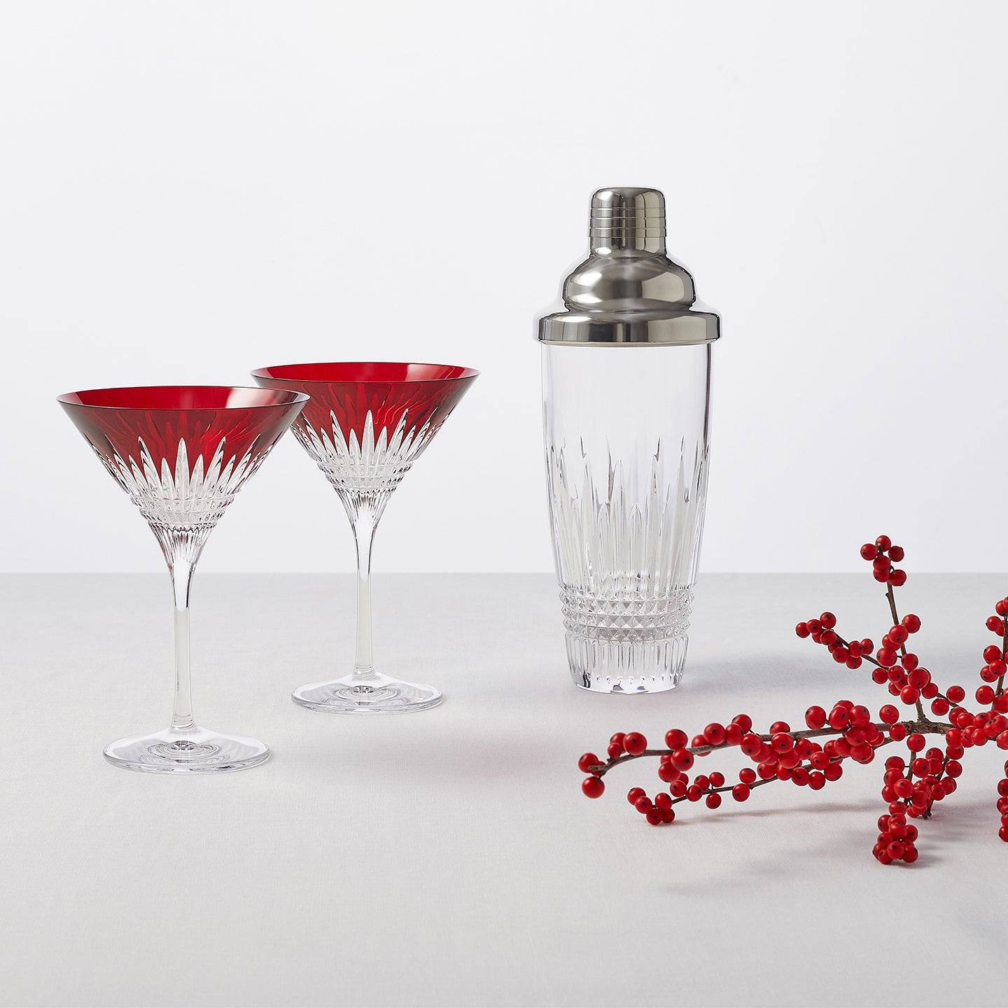 New Year Martini Firework, Set of 2, Red