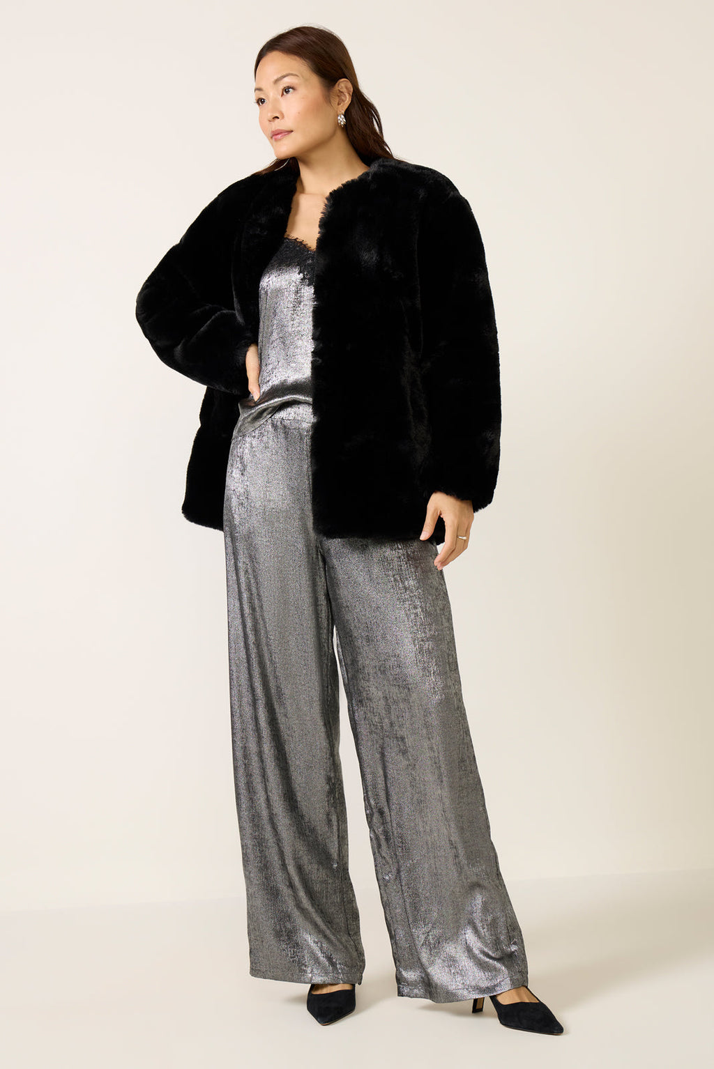 Women's Black Cherry Fur Jacket