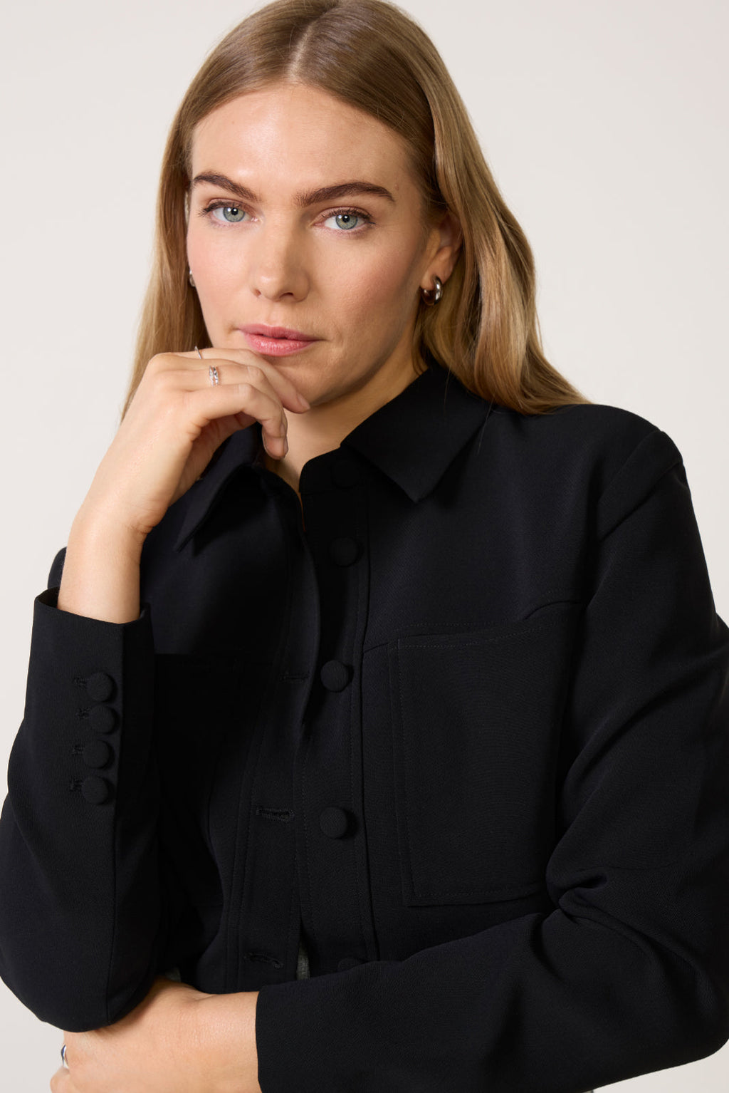 Women's Luxe Suiting Cropped Jacket