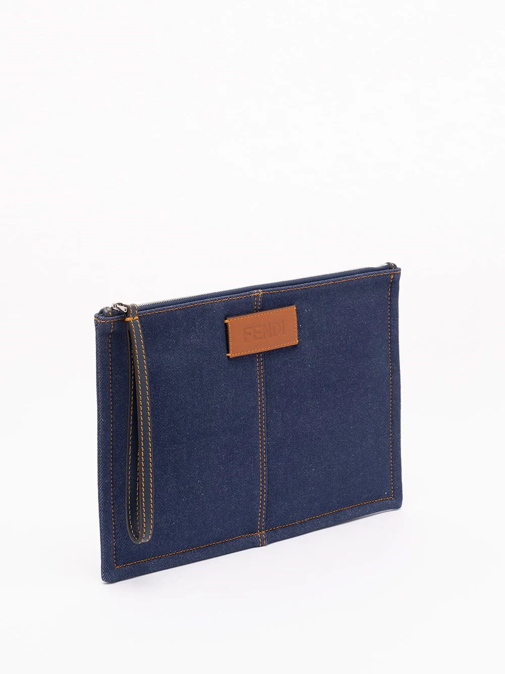 Fendi Men Flat Pouch Denim