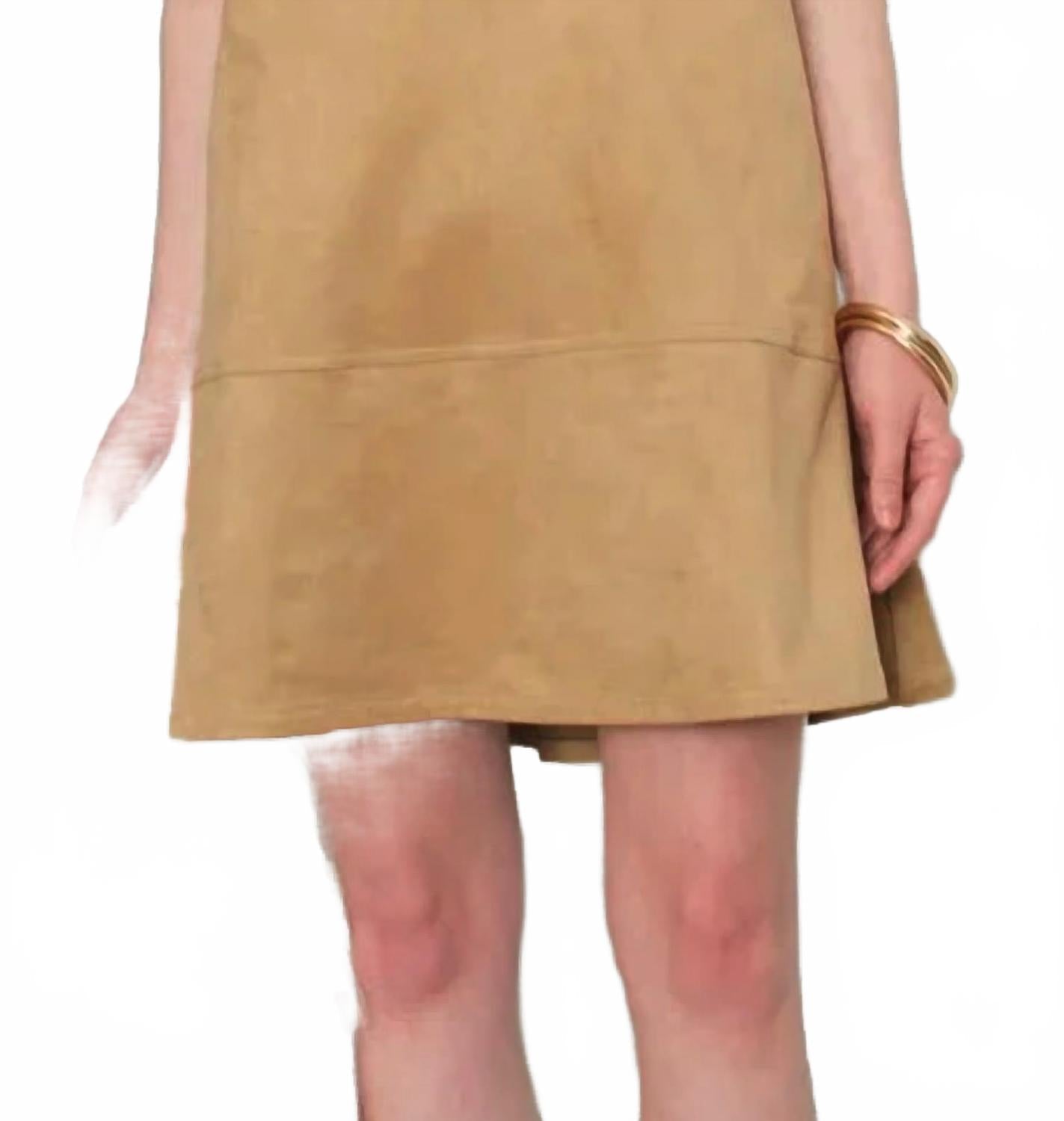 Sammy Mini Dress In Champagne Suede