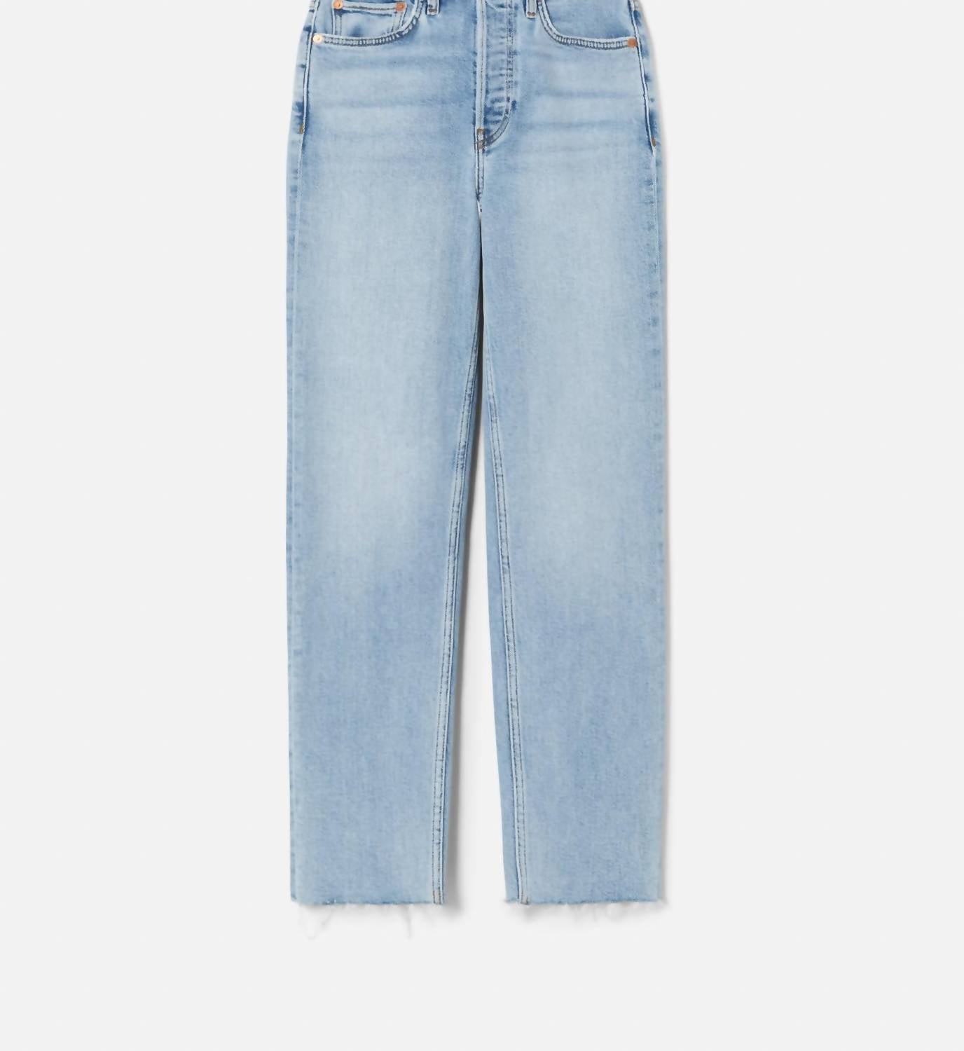70S Stove Pipe Jeans In Light Wash