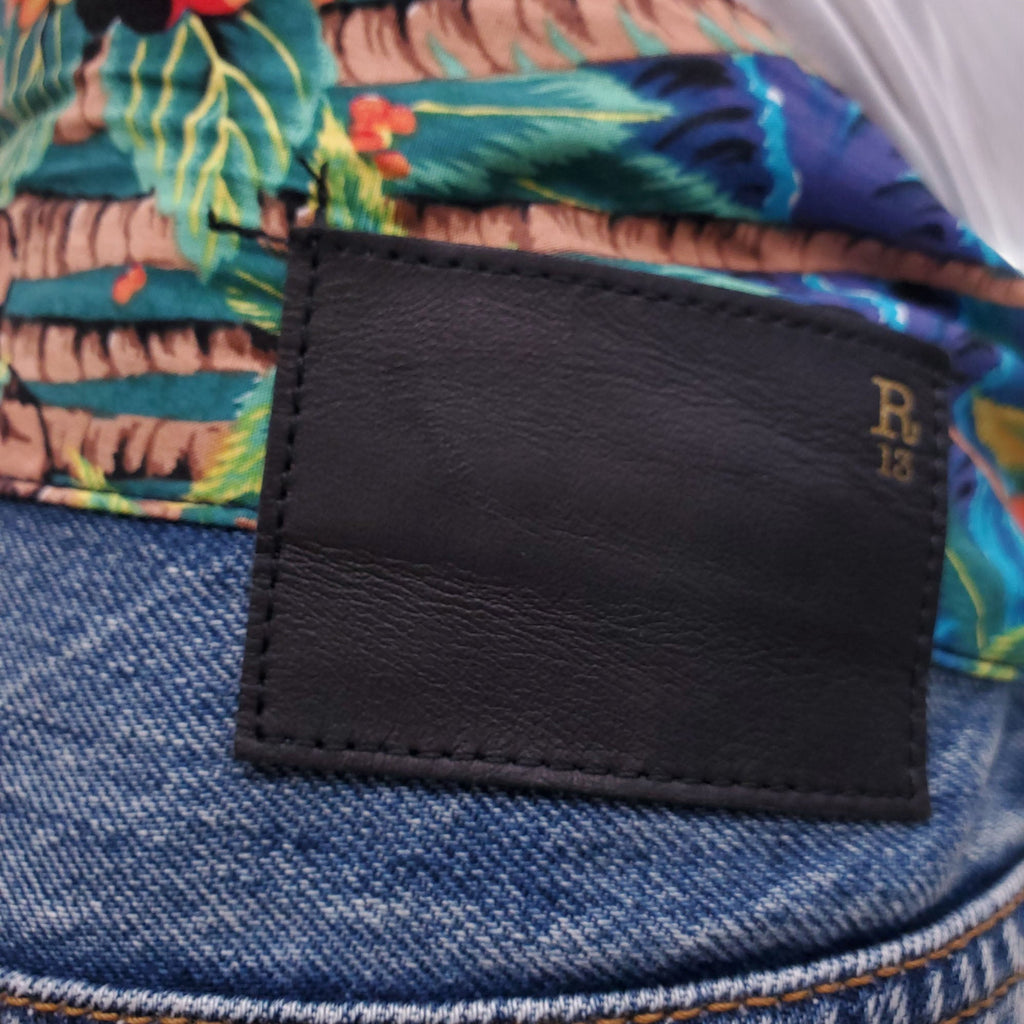 R13 TIE WAIST CROSSOVER JEANS - SIZE 31