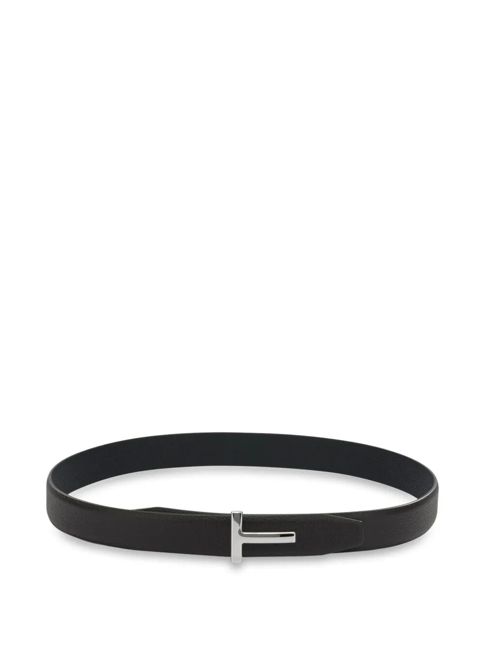 Tom Ford Men T-Buckle Two-Tone Grained Leather Belt