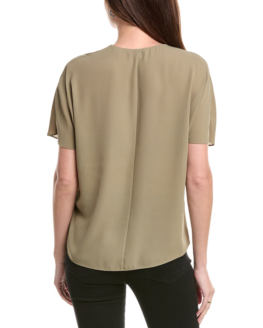 Vince Crepe V-Neck Blouse