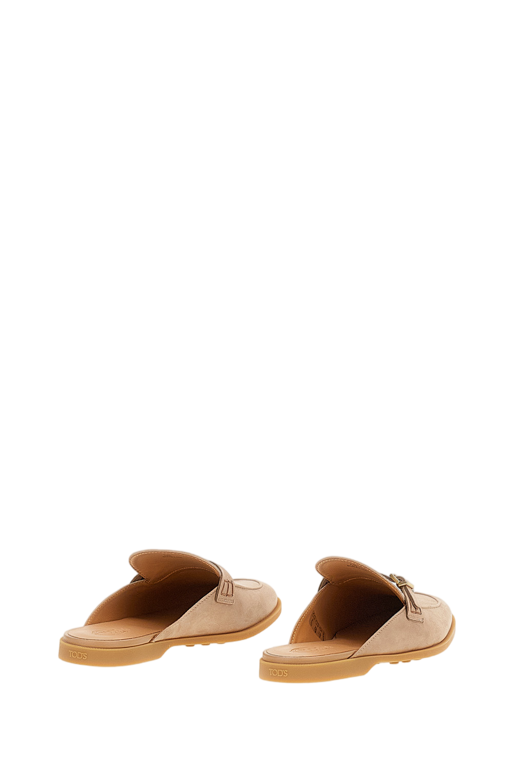 Antique Pink Tod’s Gommini Nubuck Mules