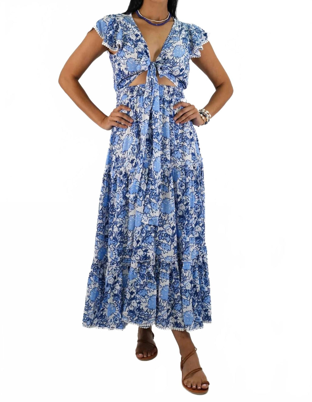 Mora Maxi Dress In Coastal Blue