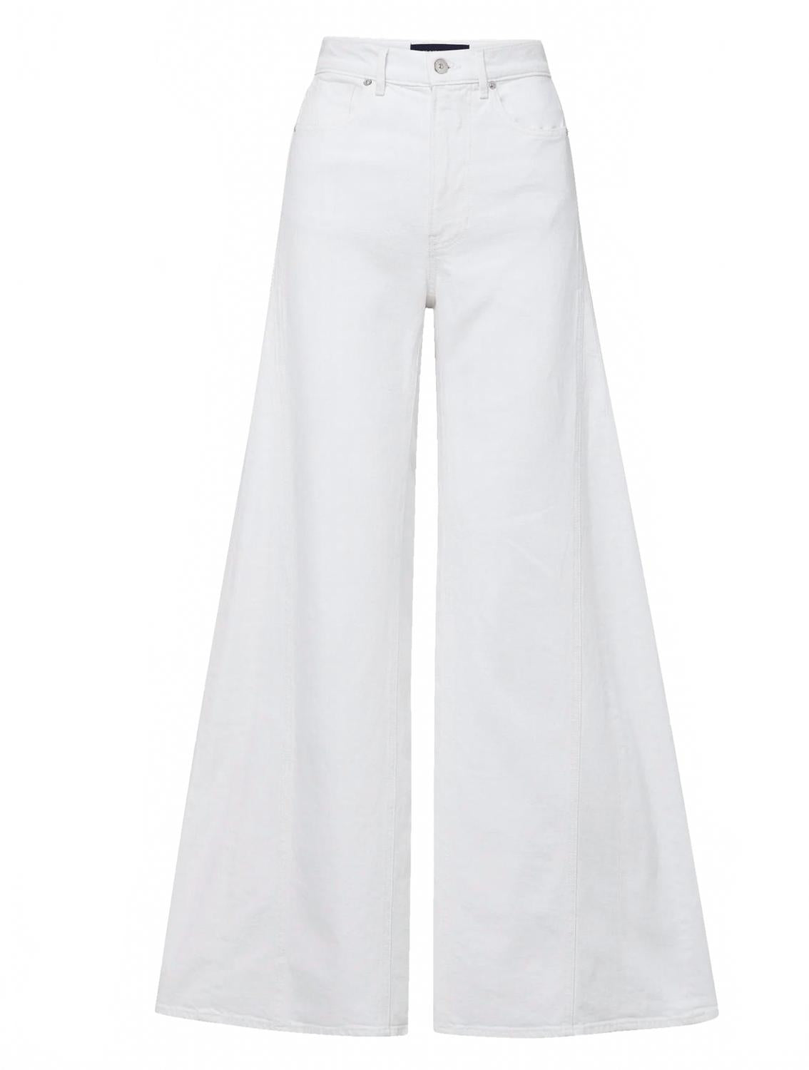 Vicki Wide Leg Denim Jeans In White