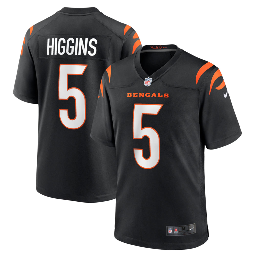 Cincinnati Bengals Tee Higgins Black Game Player Jersey