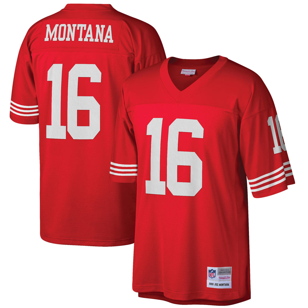 San Francisco 49ers Joe Montana Mitchell & Ness Scarlet Big & Tall 1990 Retired Player Replica Jersey