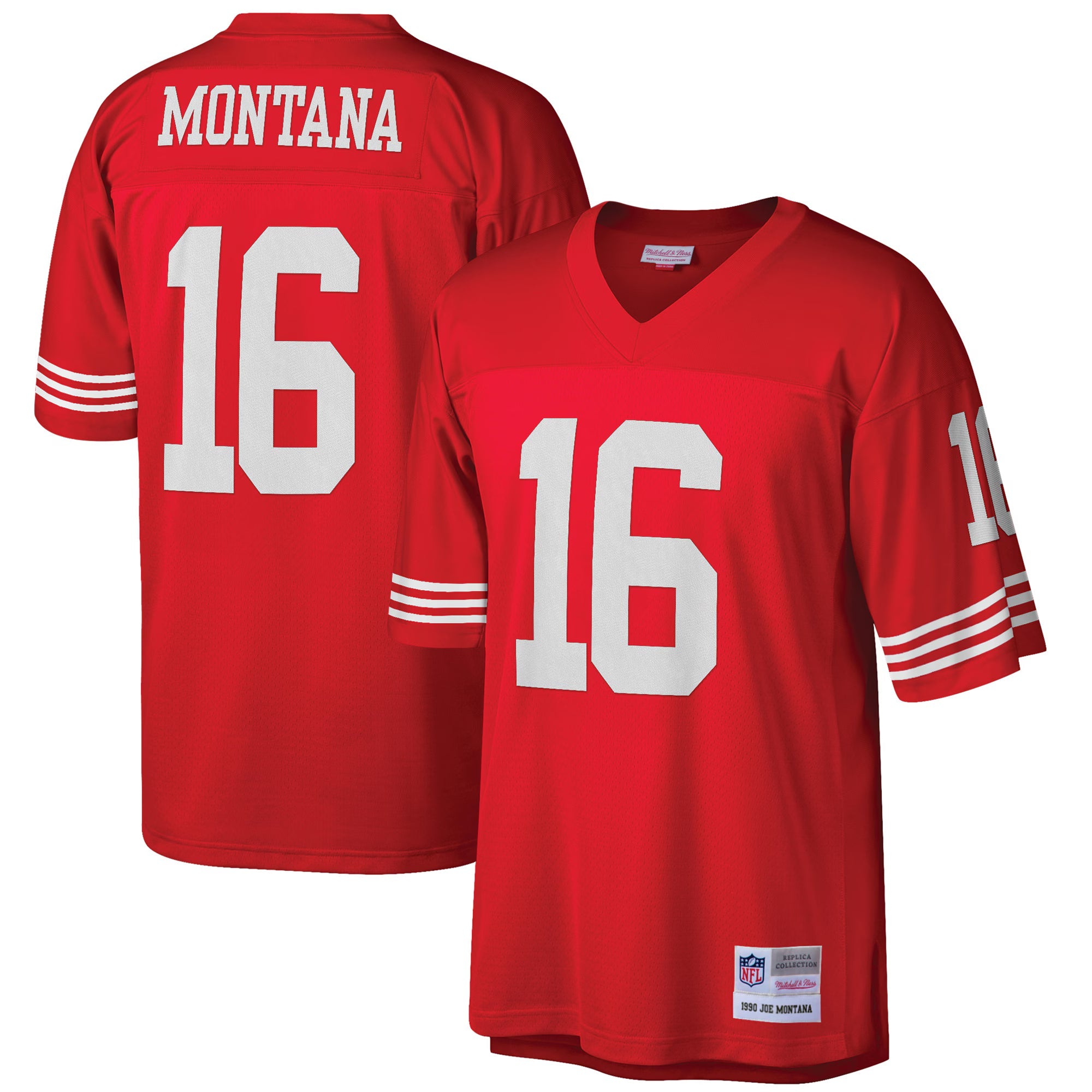 San Francisco 49ers Joe Montana Mitchell & Ness Scarlet Big & Tall 1990 Retired Player Replica Jersey