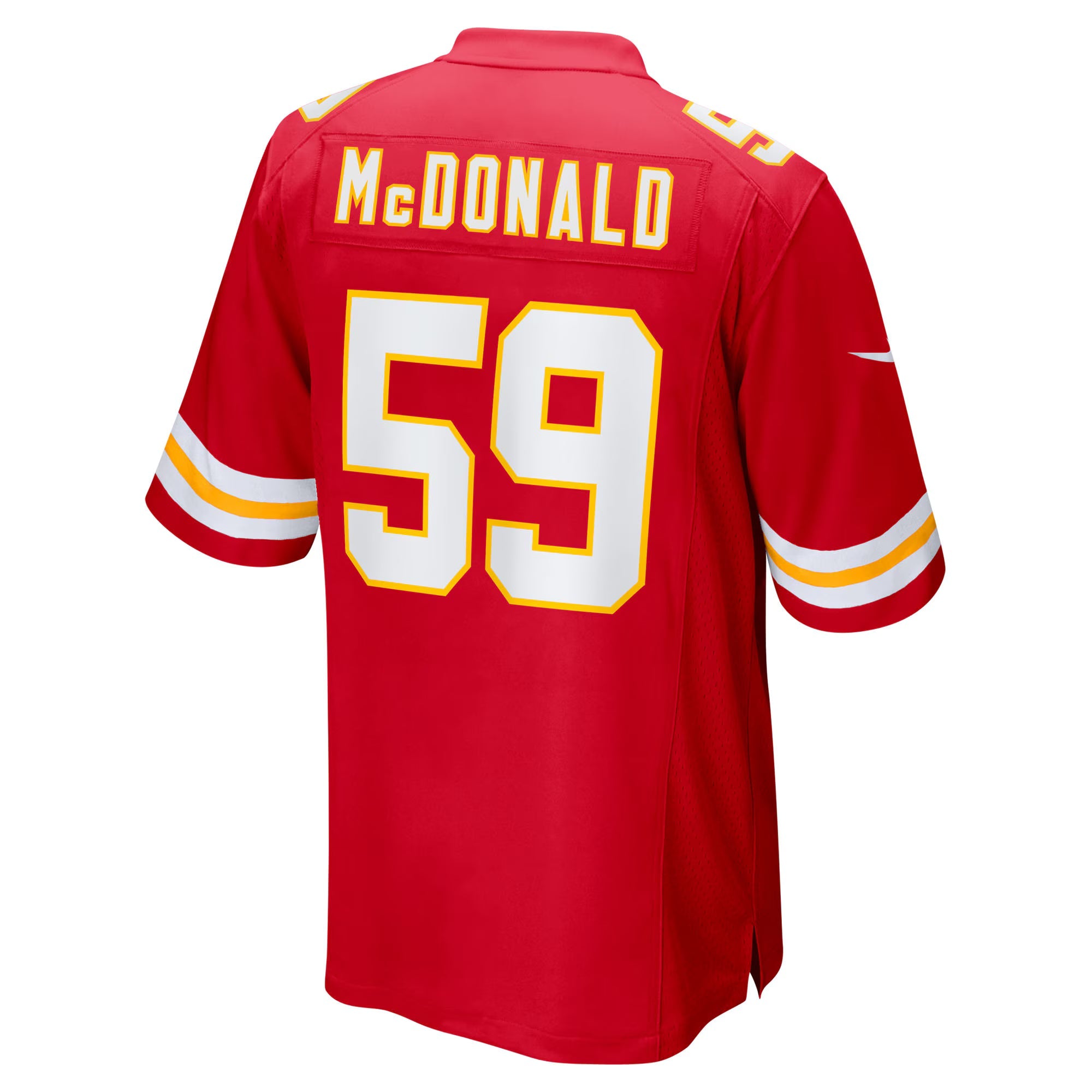 Kansas City Chiefs Cooper McDonald Red Team Game Jersey