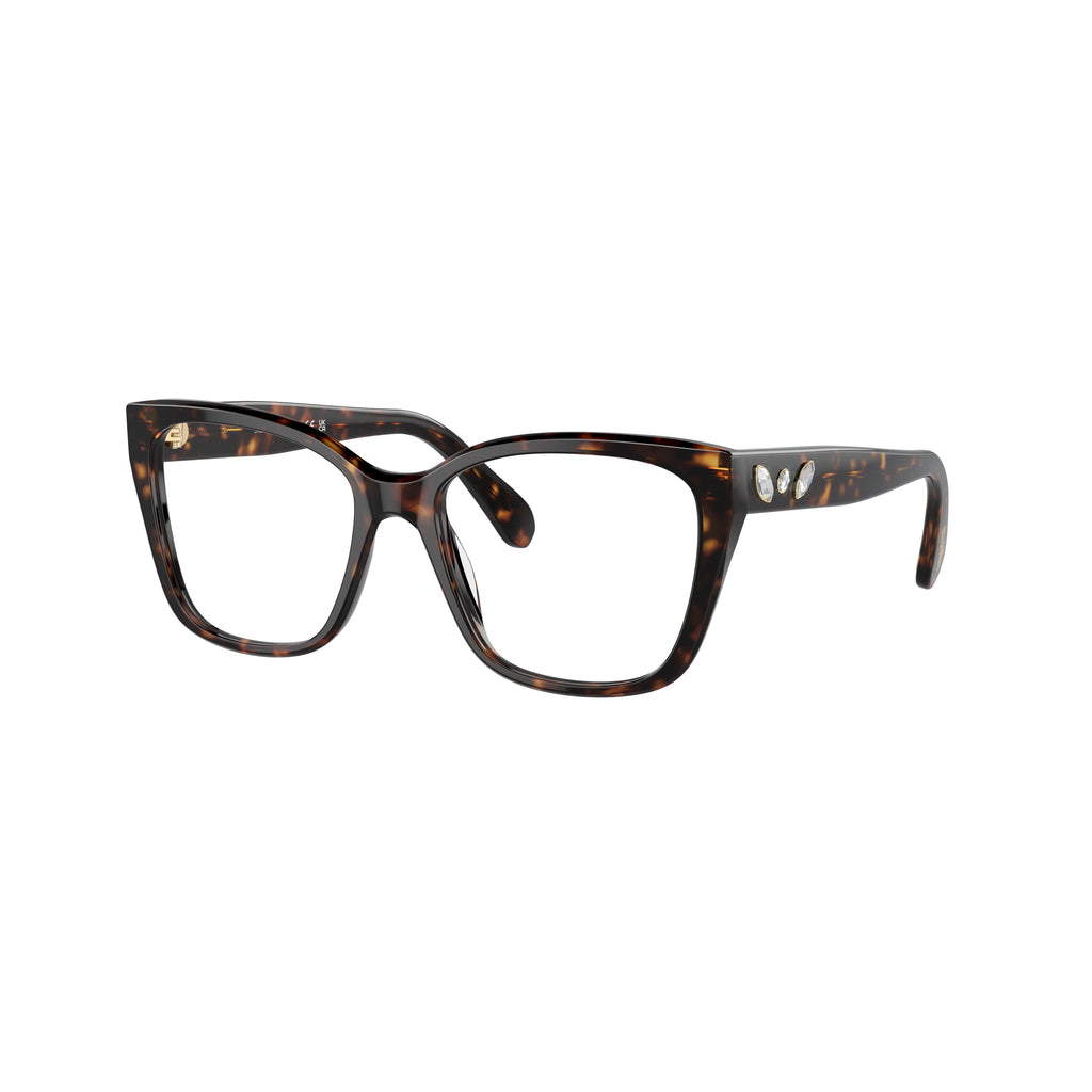 0Sk2008 Oversized Square Frame Eyeglasses with Tortoiseshell Pattern