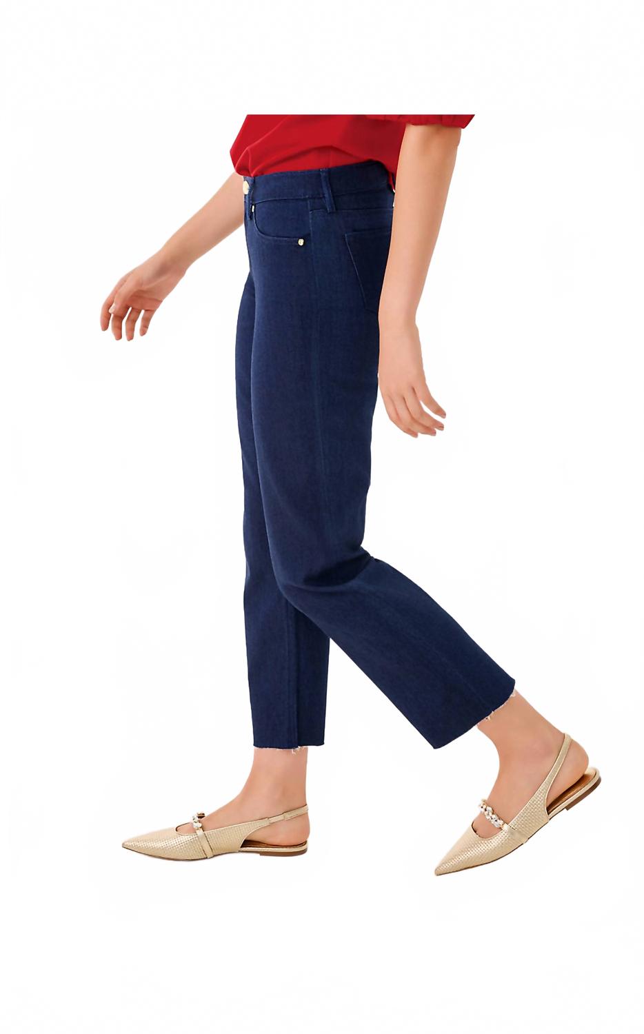 Lindessa High Rise Crop Jeans In Dark Wash