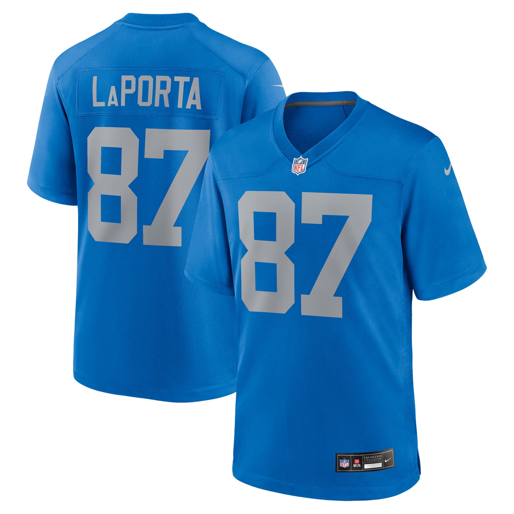 Detroit Lions Sam LaPorta Blue Alternate Game Jersey