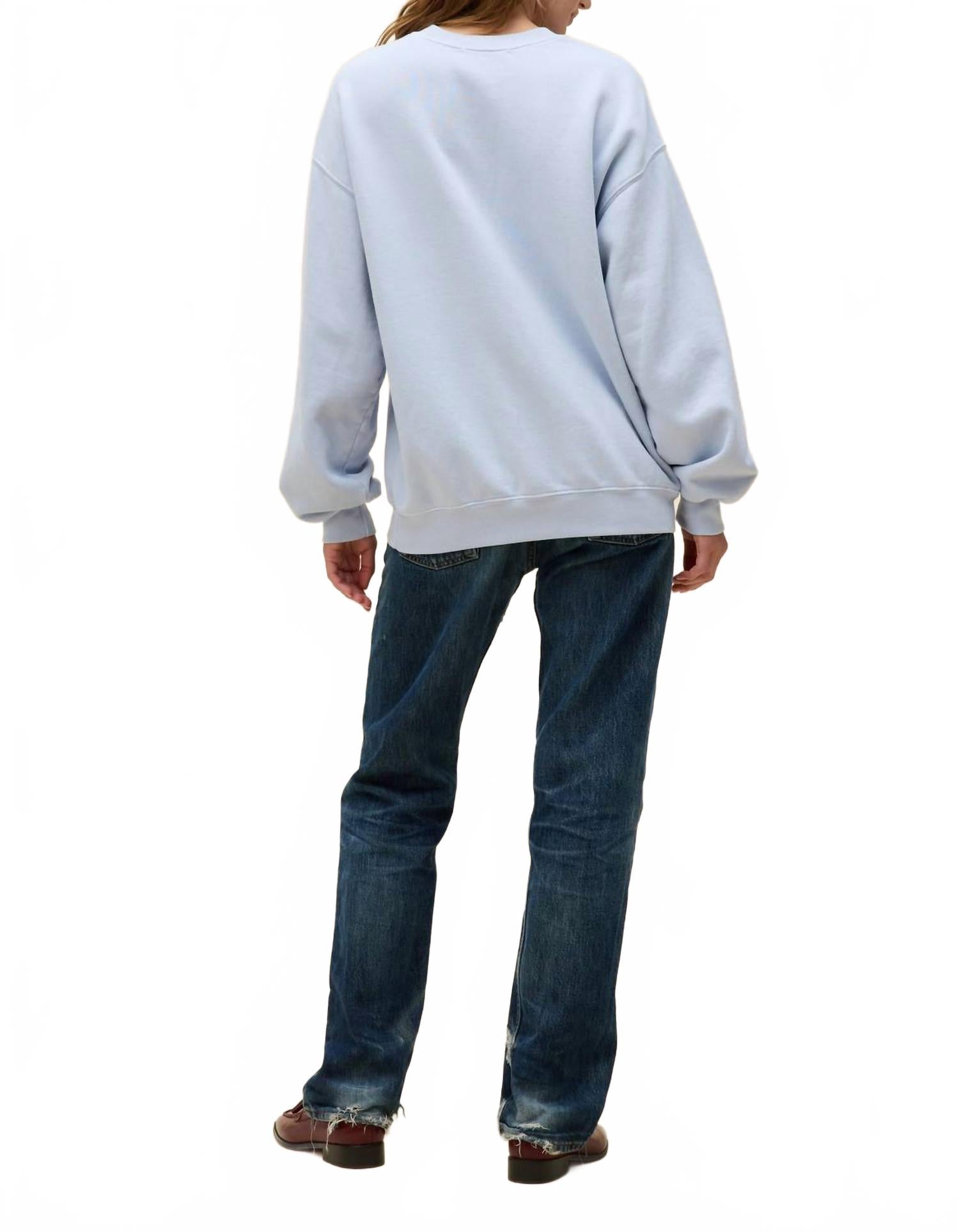 Rolling Stones Big Tongue Oversized Sweatshirt In Blue