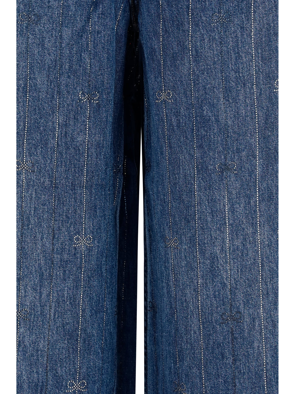 Self-Portrait Women Crystal-Striped Jeans
