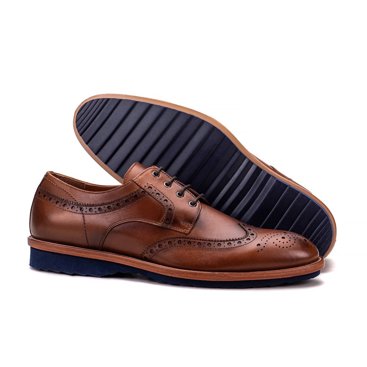 Men's Troia Leather Derby Shoes In Brown