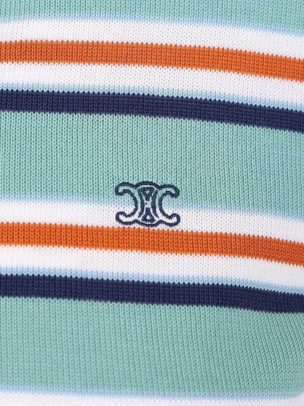 Celine Women Knitted Cotton Polo Shirt