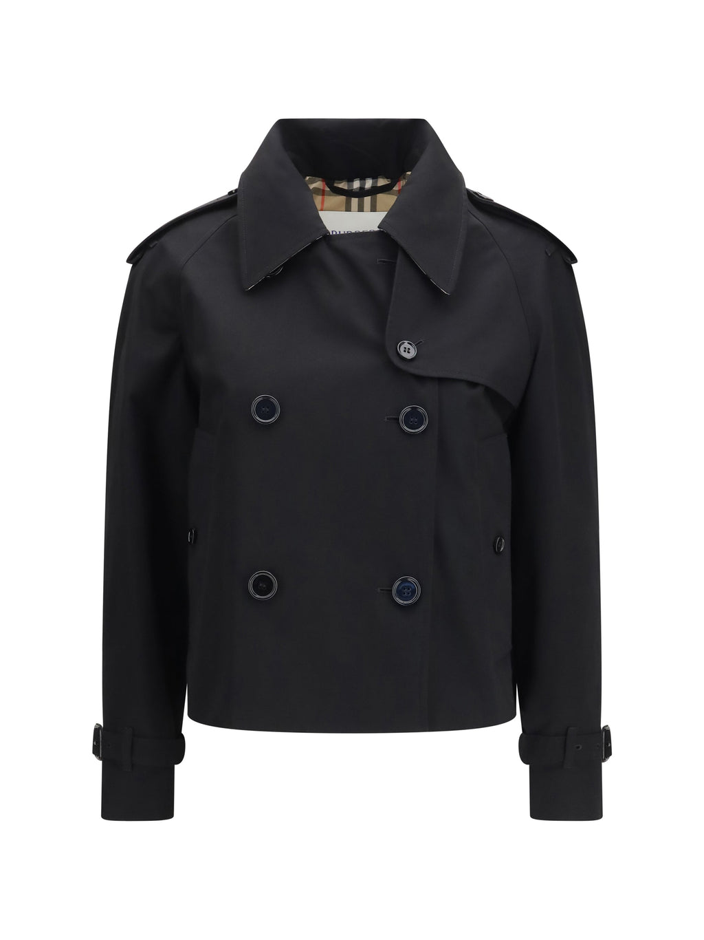 Burberry Women Mayfair Cropped Trench Jacket In Gabardine