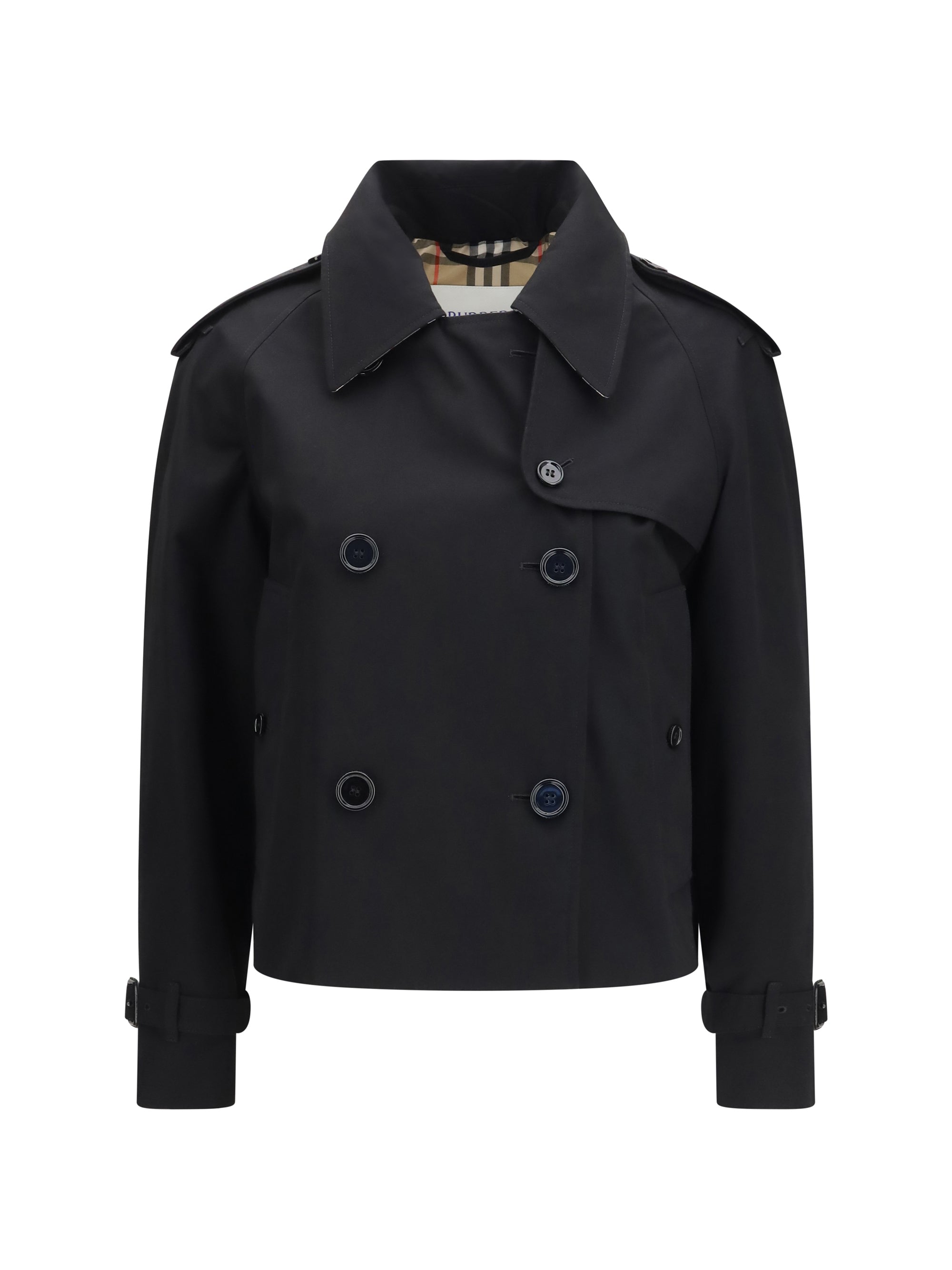 Burberry Women Mayfair Cropped Trench Jacket In Gabardine