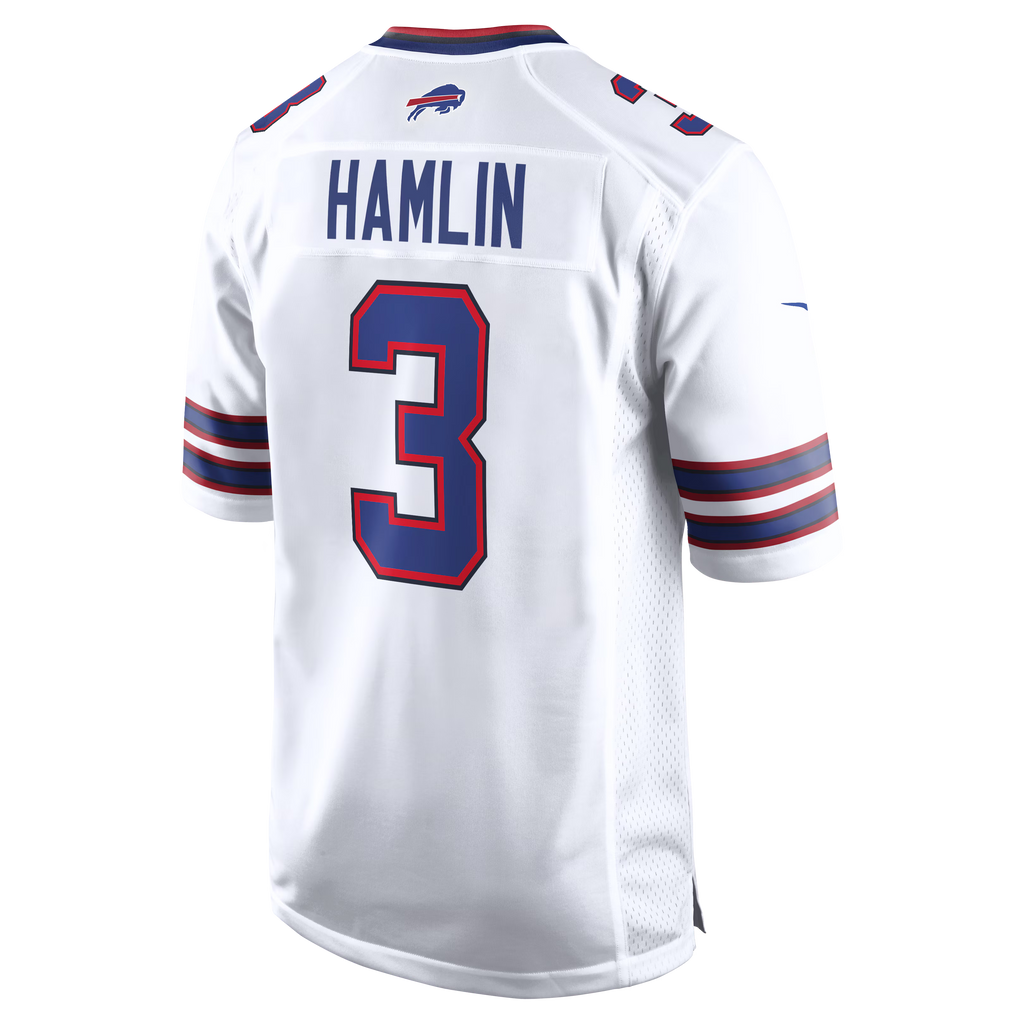 Buffalo Bills Damar Hamlin White Game Jersey