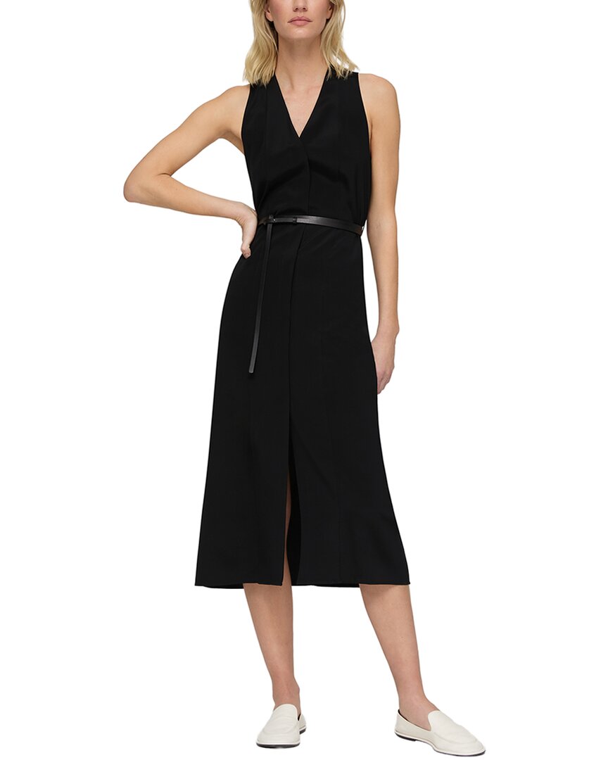 Lafayette 148 New York V-Neck Sleeveless Silk-Blend Dress