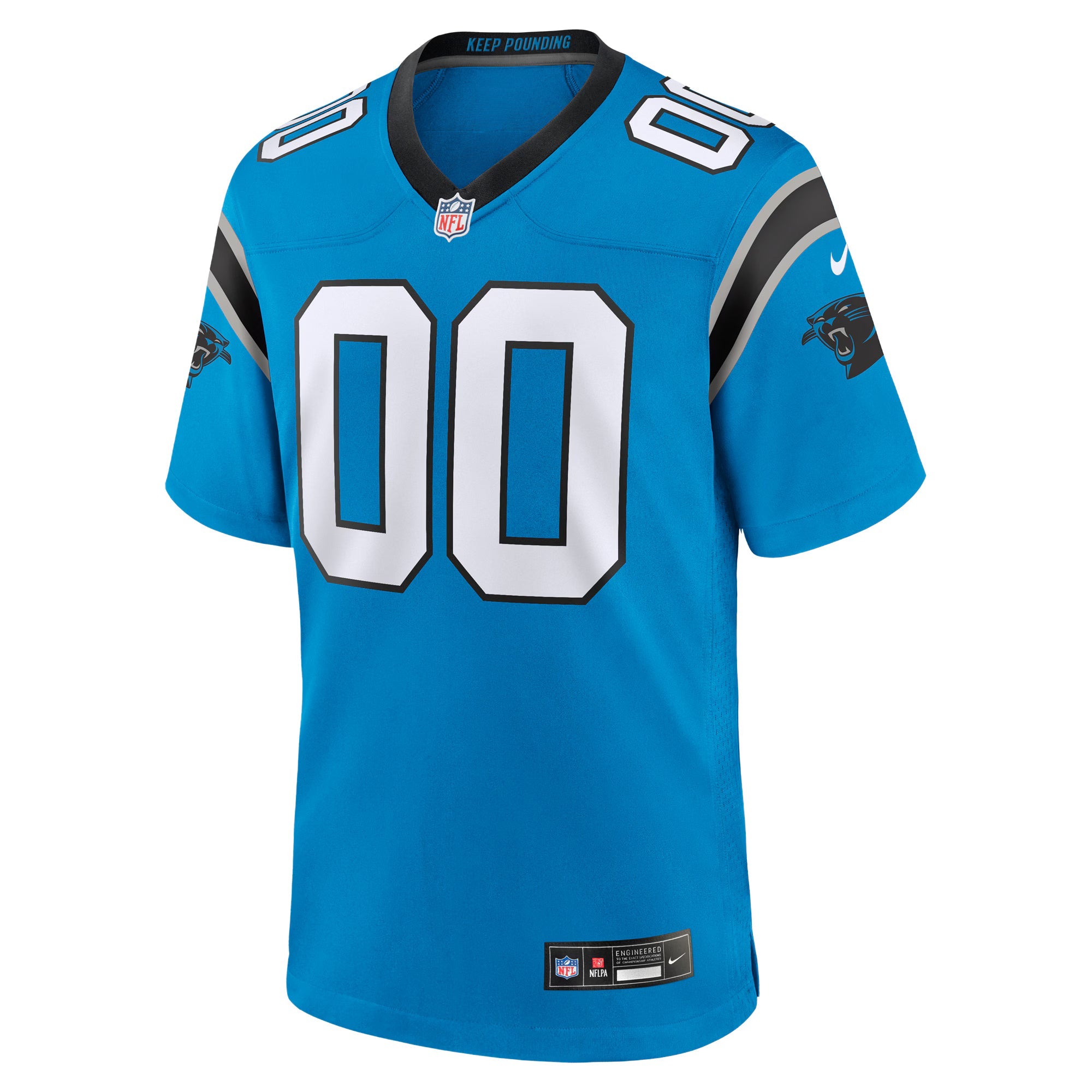 Carolina Panthers Blue Alternate Custom Game Jersey