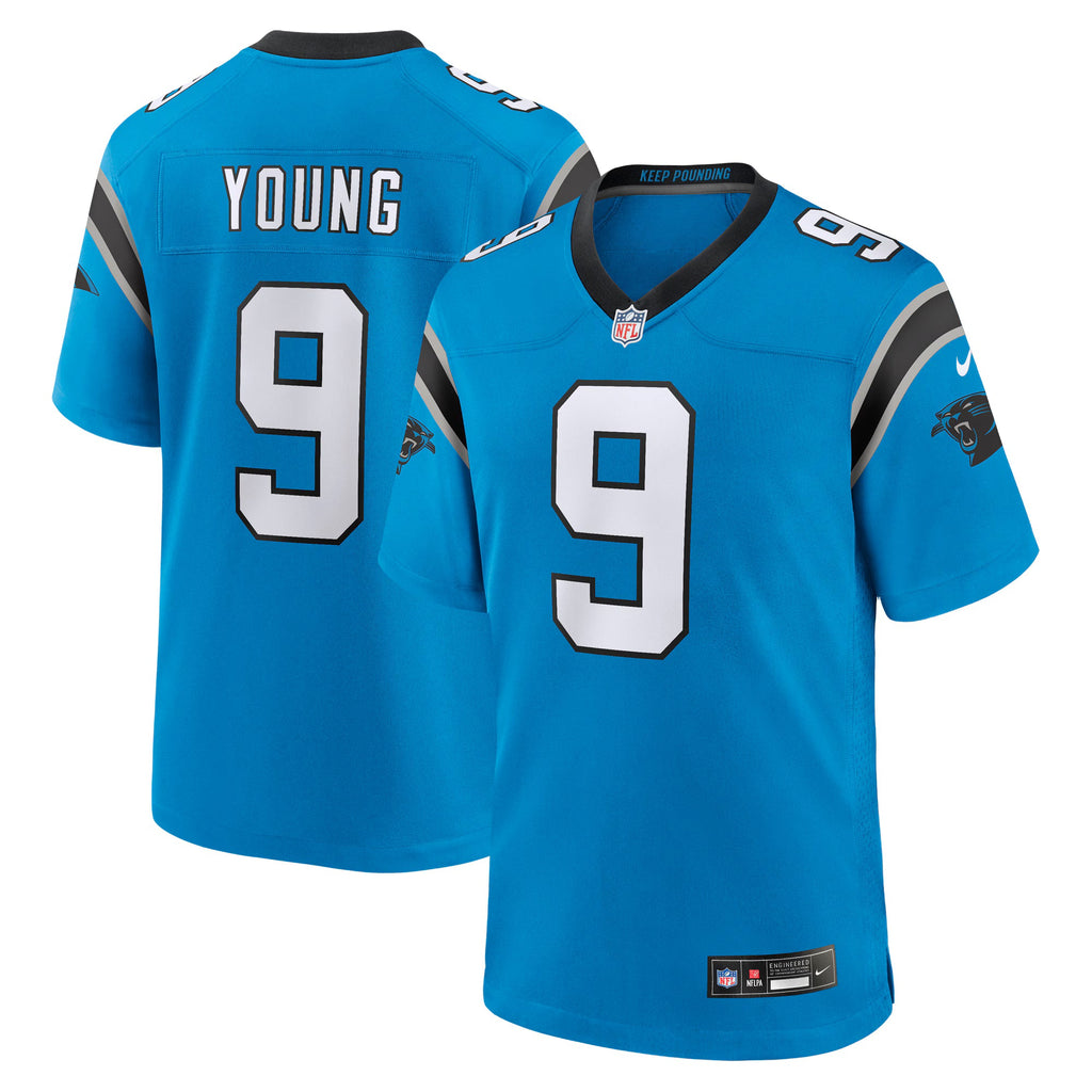 Carolina Panthers Bryce Young Blue Alternate Game Jersey