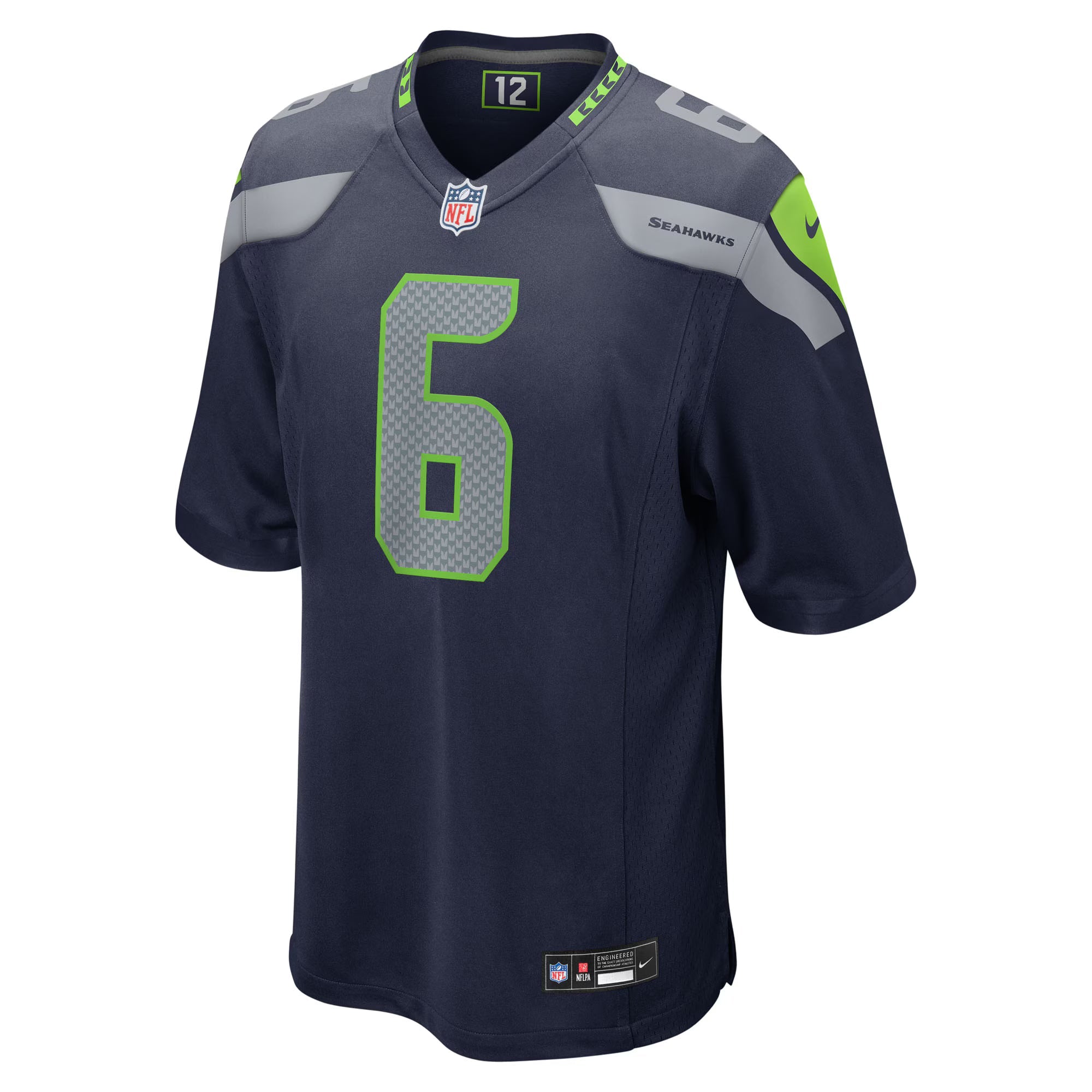 Seattle Seahawks Jalen Milroe College Navy 2025 NFL Draft Game Jersey