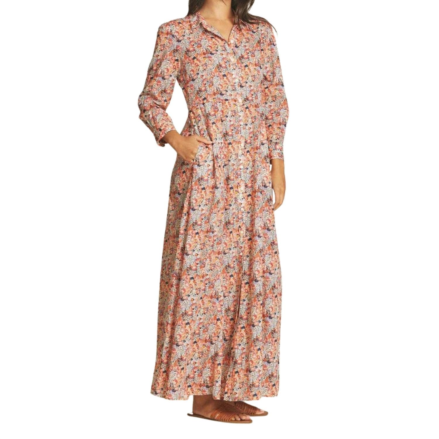 Eliot Maxi Dress In Vino Daisies