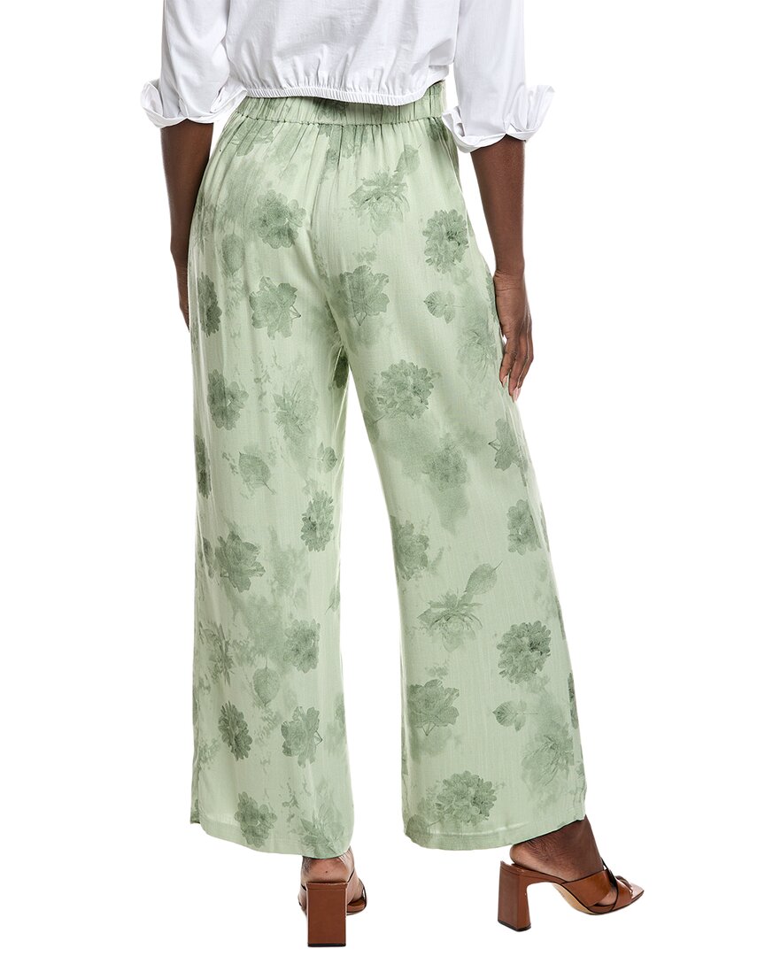 Gracia Elastic Waist Wide Leg Linen-Blend Pant