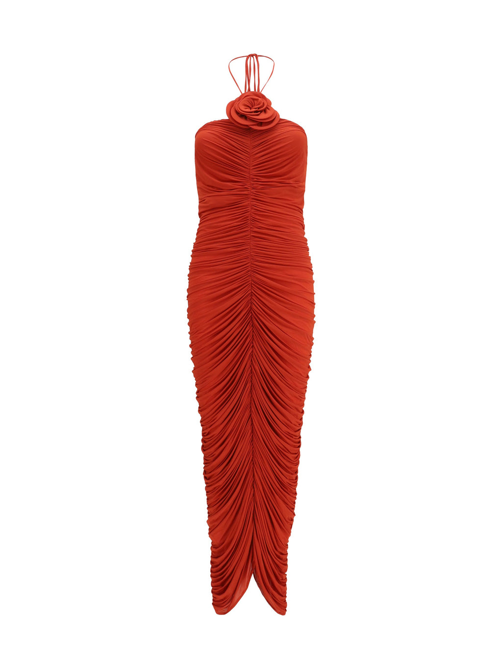 Magda Butrym Women Halterneck Dress With Floral Ruching