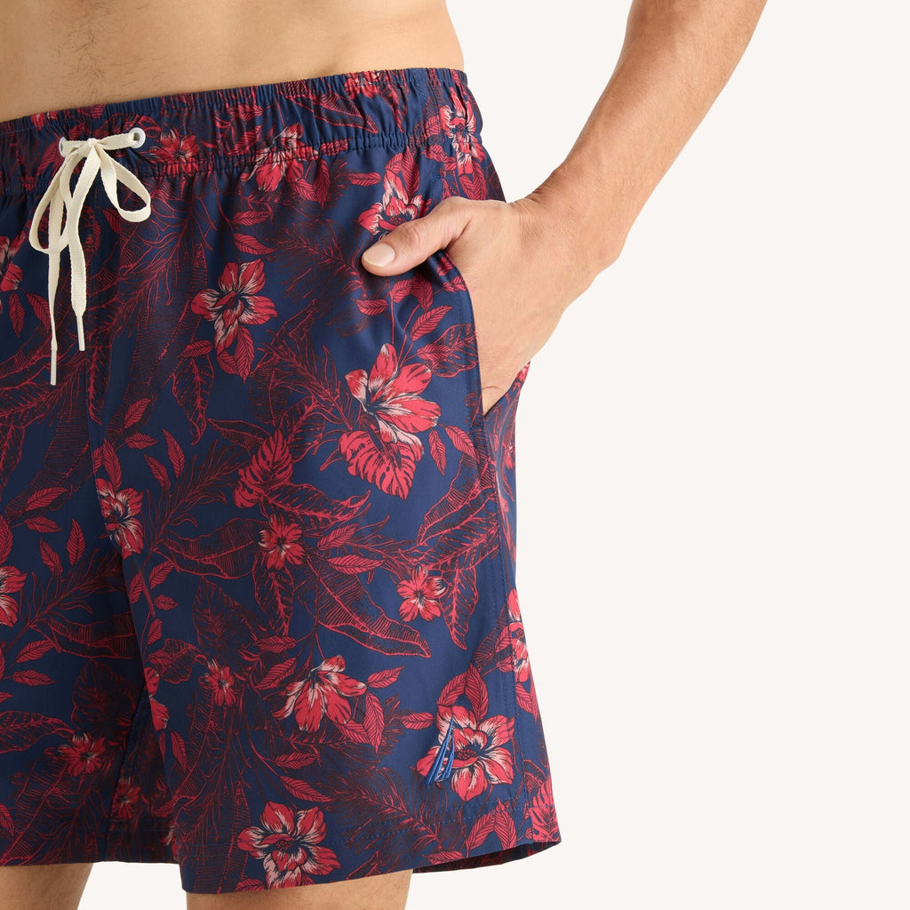 Nautica Mens 7" Printed Quick-Dry Swim