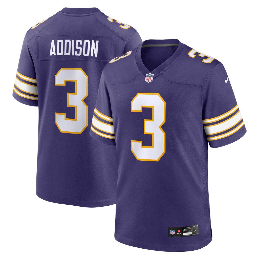 Minnesota Vikings Jordan Addison Purple Alternate Game Jersey