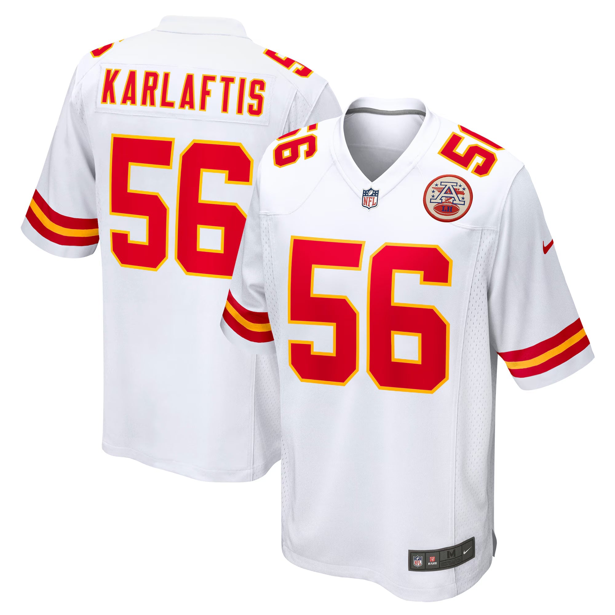Kansas City Chiefs George Karlaftis White Away Game Player Jersey