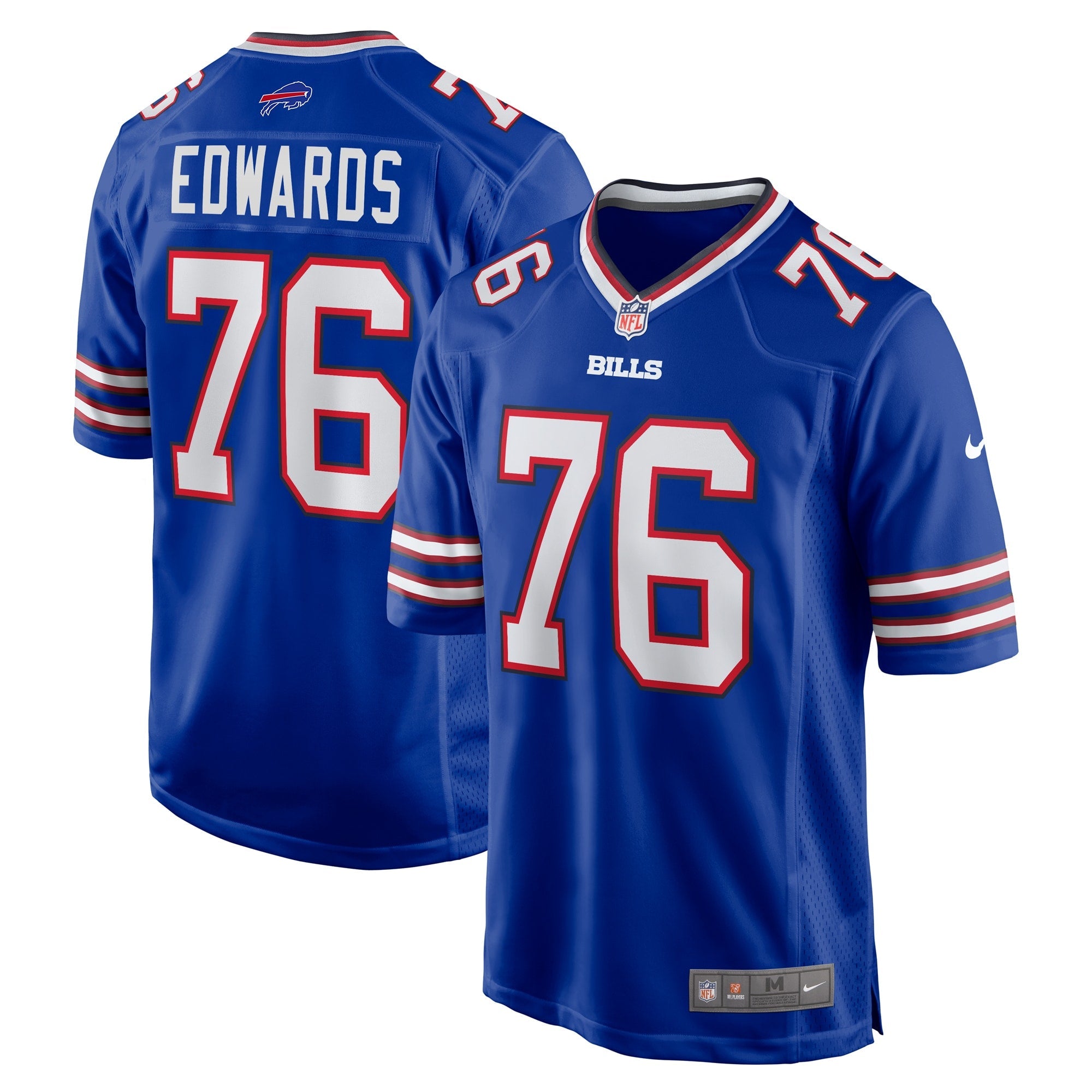 Buffalo Bills David Edwards Royal Game Jersey