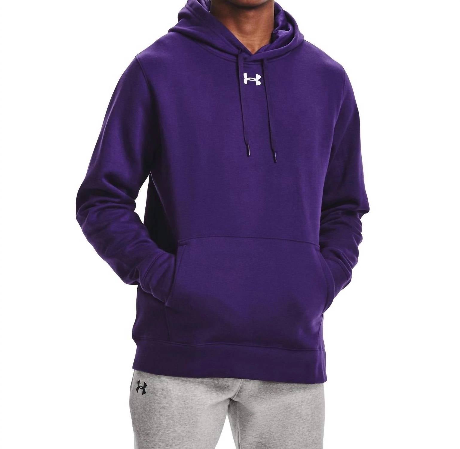Men's Hustle Fleece Hoody In Purple